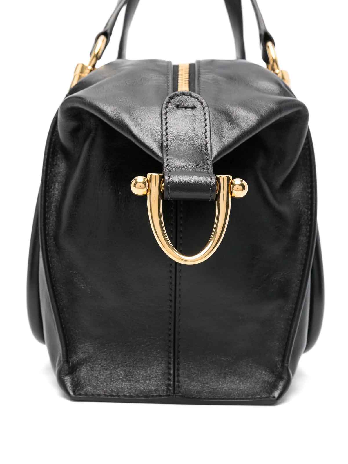 Shop Chloé Double Carry Bag In Black