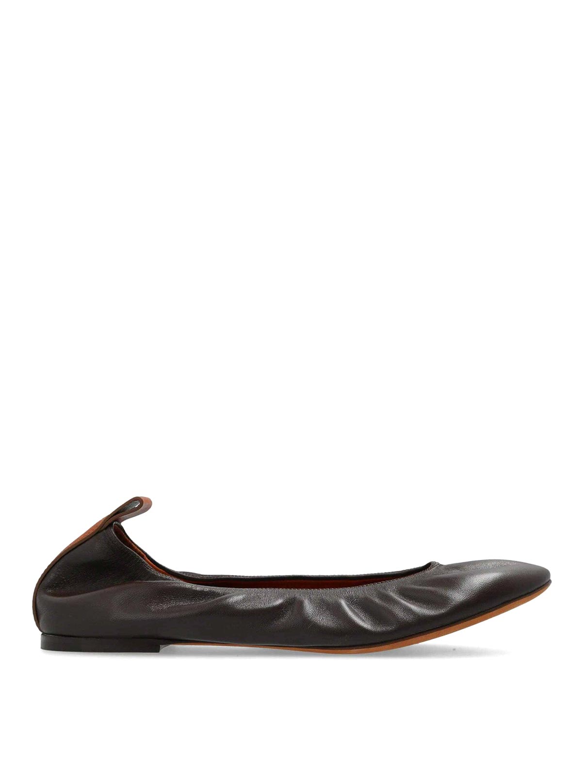 Shop Lanvin Nappa Dancer In Dark Brown