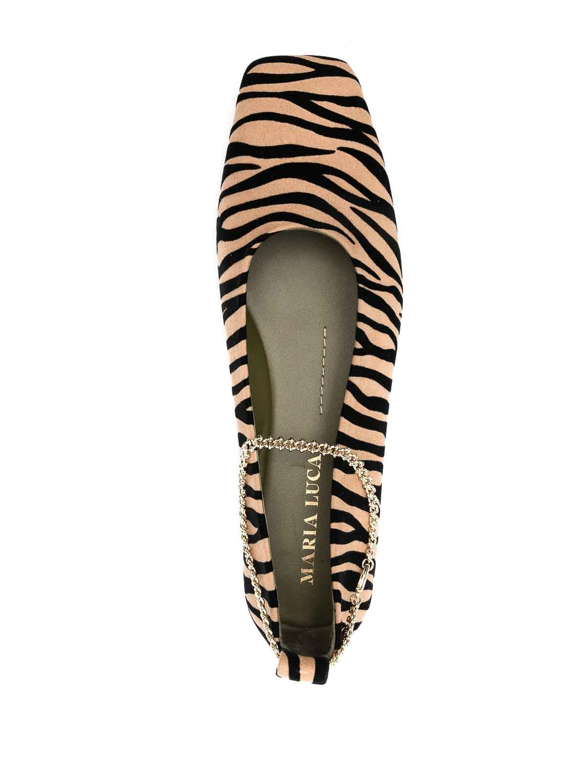 Shop Maria Luca Savana Zebra Dancer In Camel