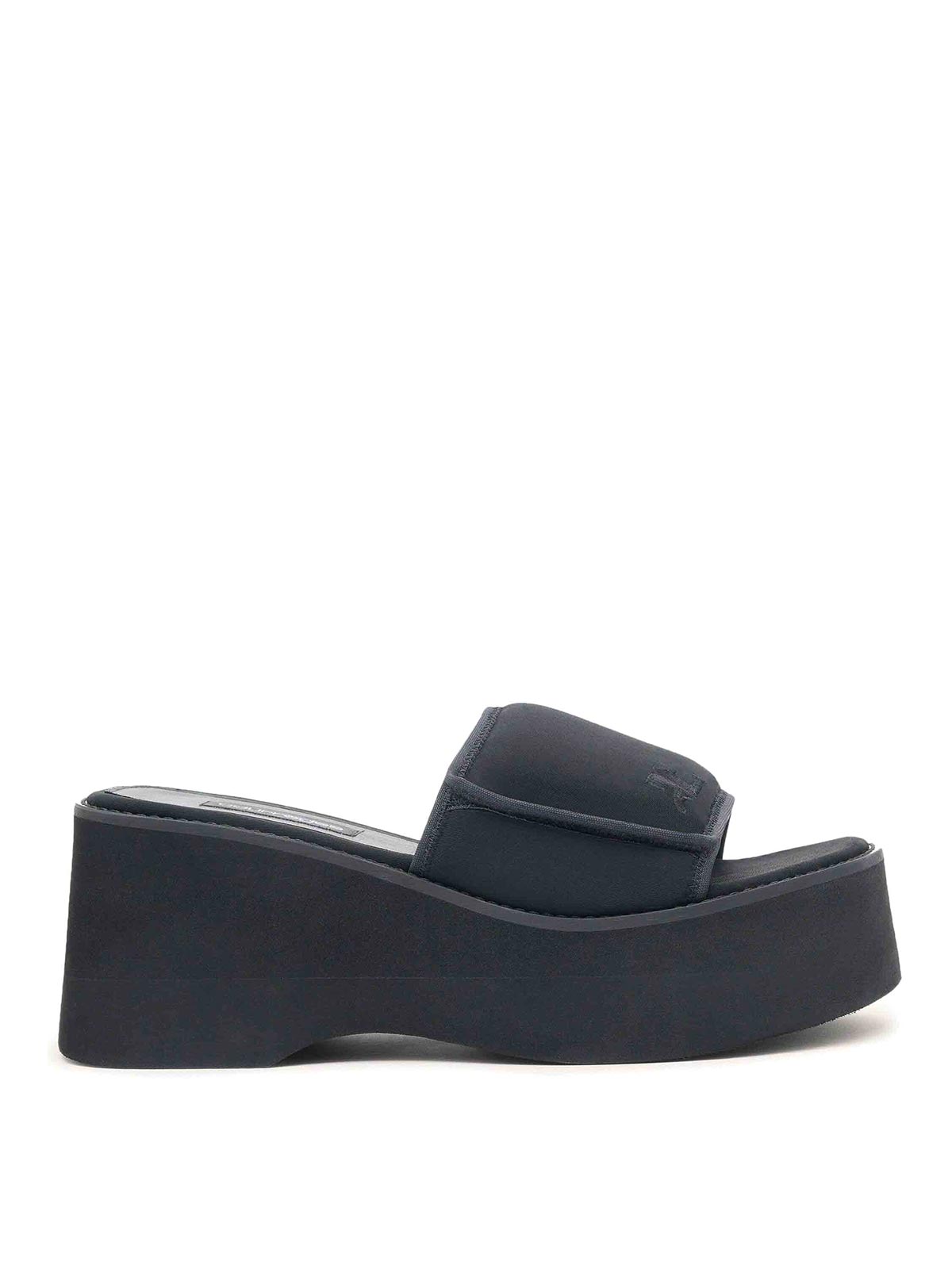 Courrèges Slip On Con Zeppa In Black