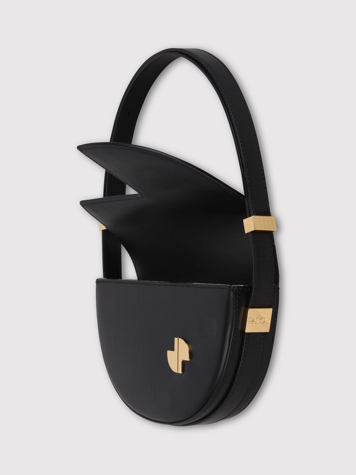 Shop Patou Le Petit Shoulder Bag In Black