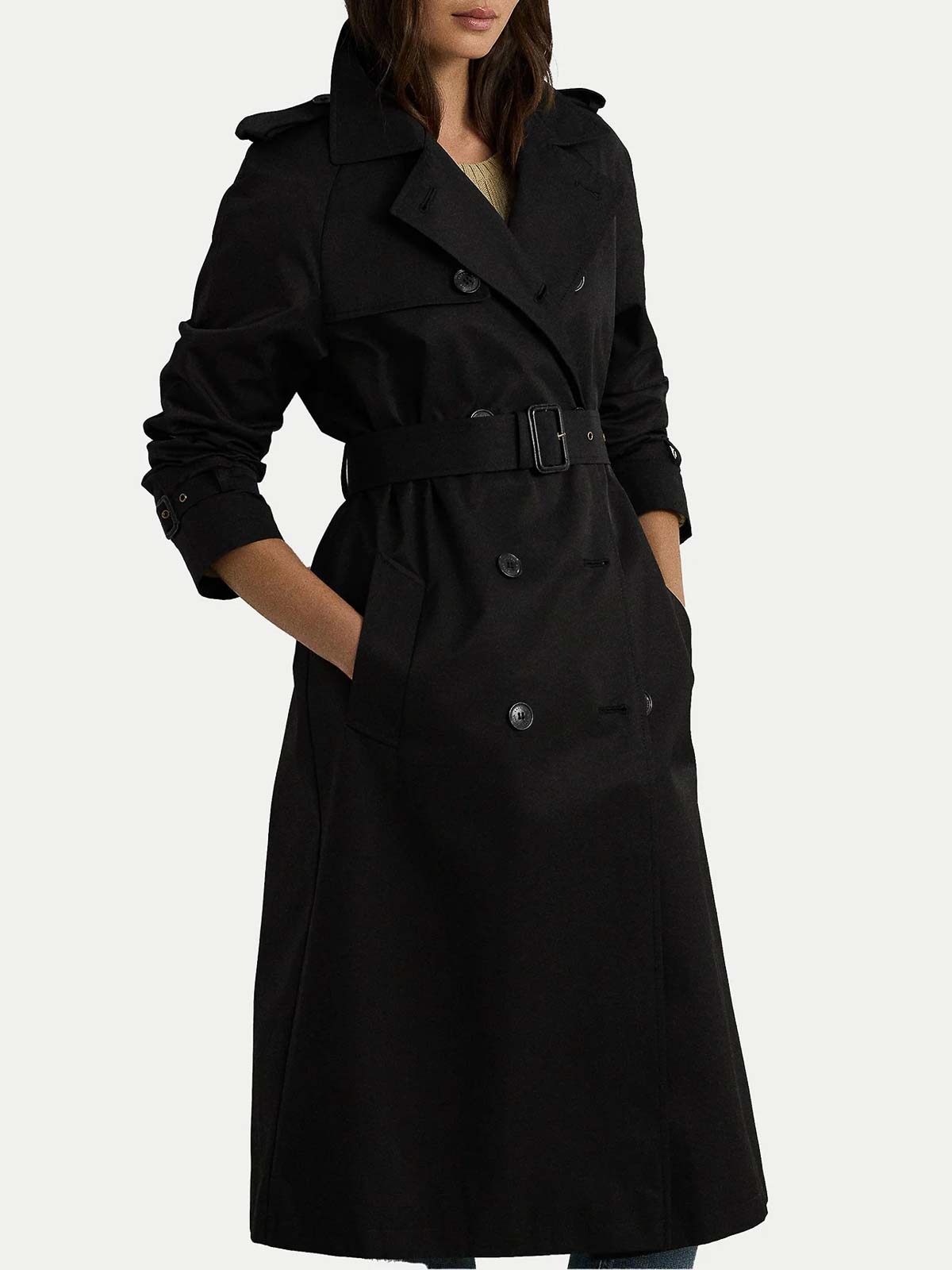 Ralph Lauren Bl Db W Ns44 Lined Coat In Black