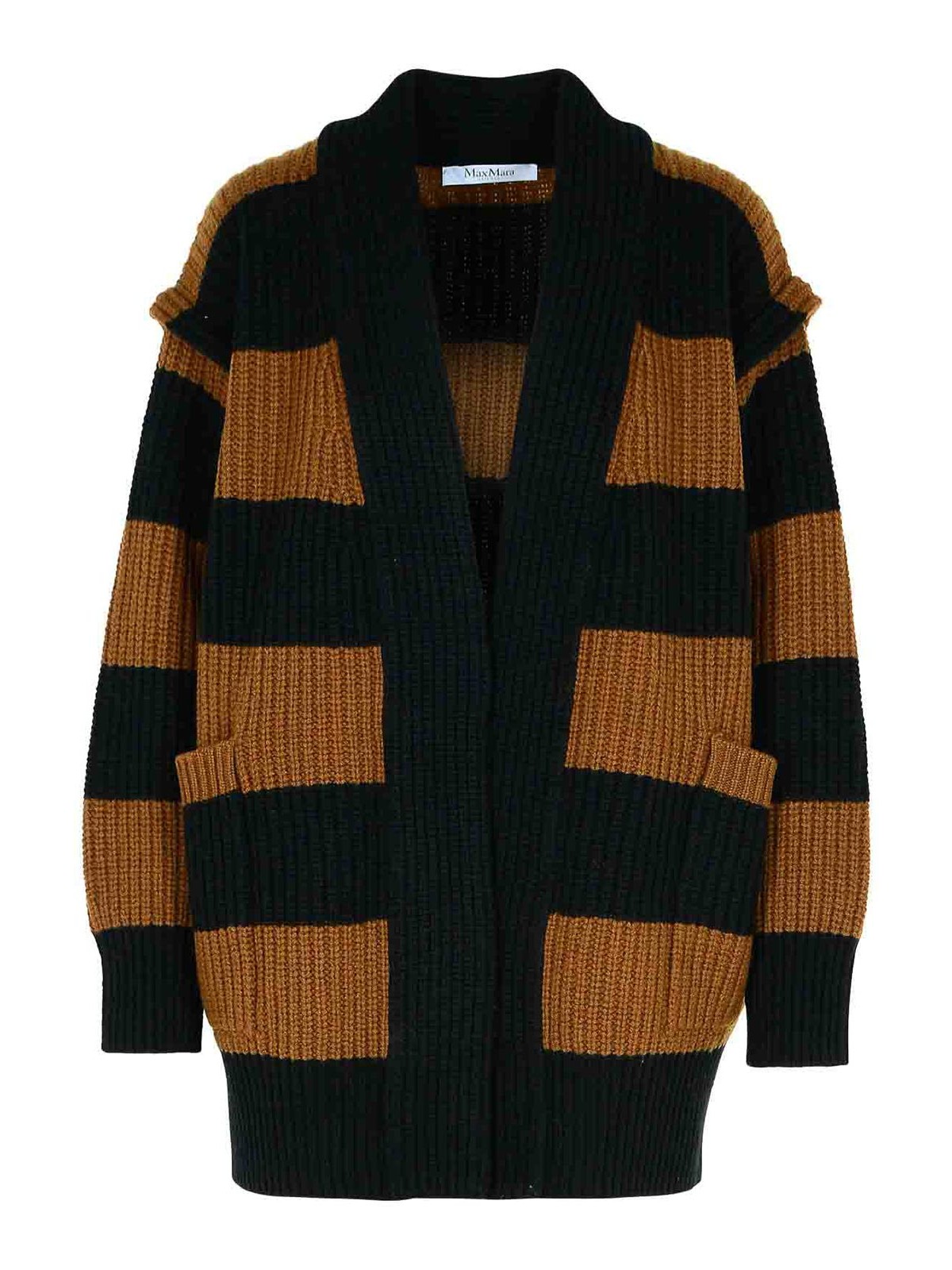 MAX MARA AGRE1234 BLACK CASHMERE BLEND CARDIGAN