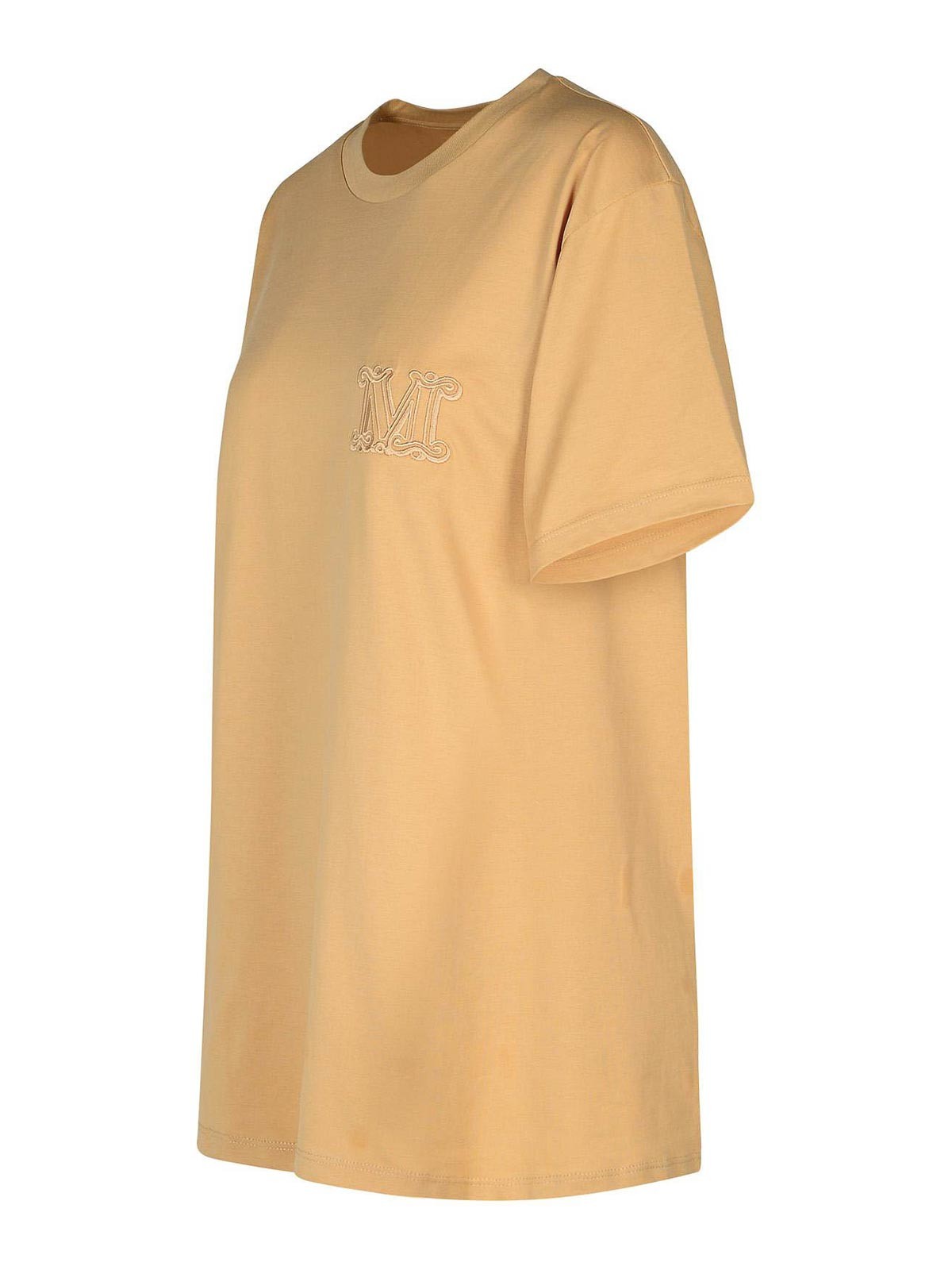 Shop Max Mara Beige Cotton T-shirt