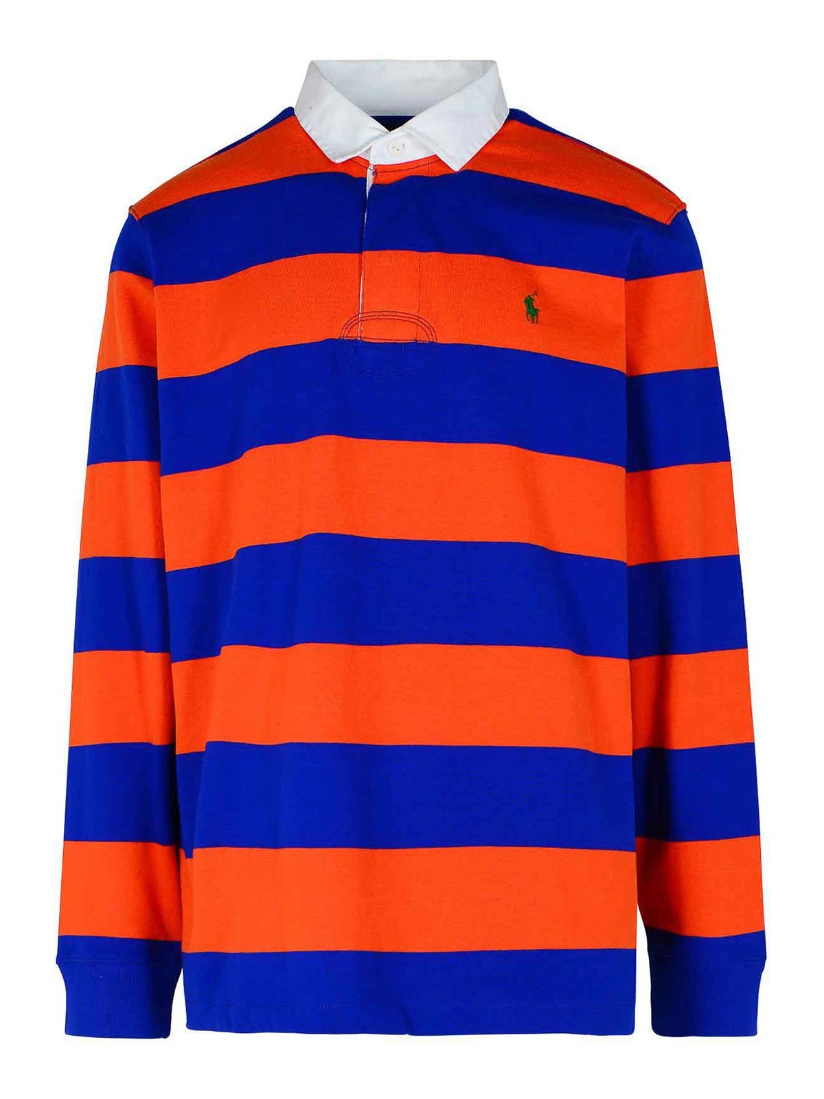 Shop Polo Ralph Lauren Rugby Orange Cotton Polo Shirt