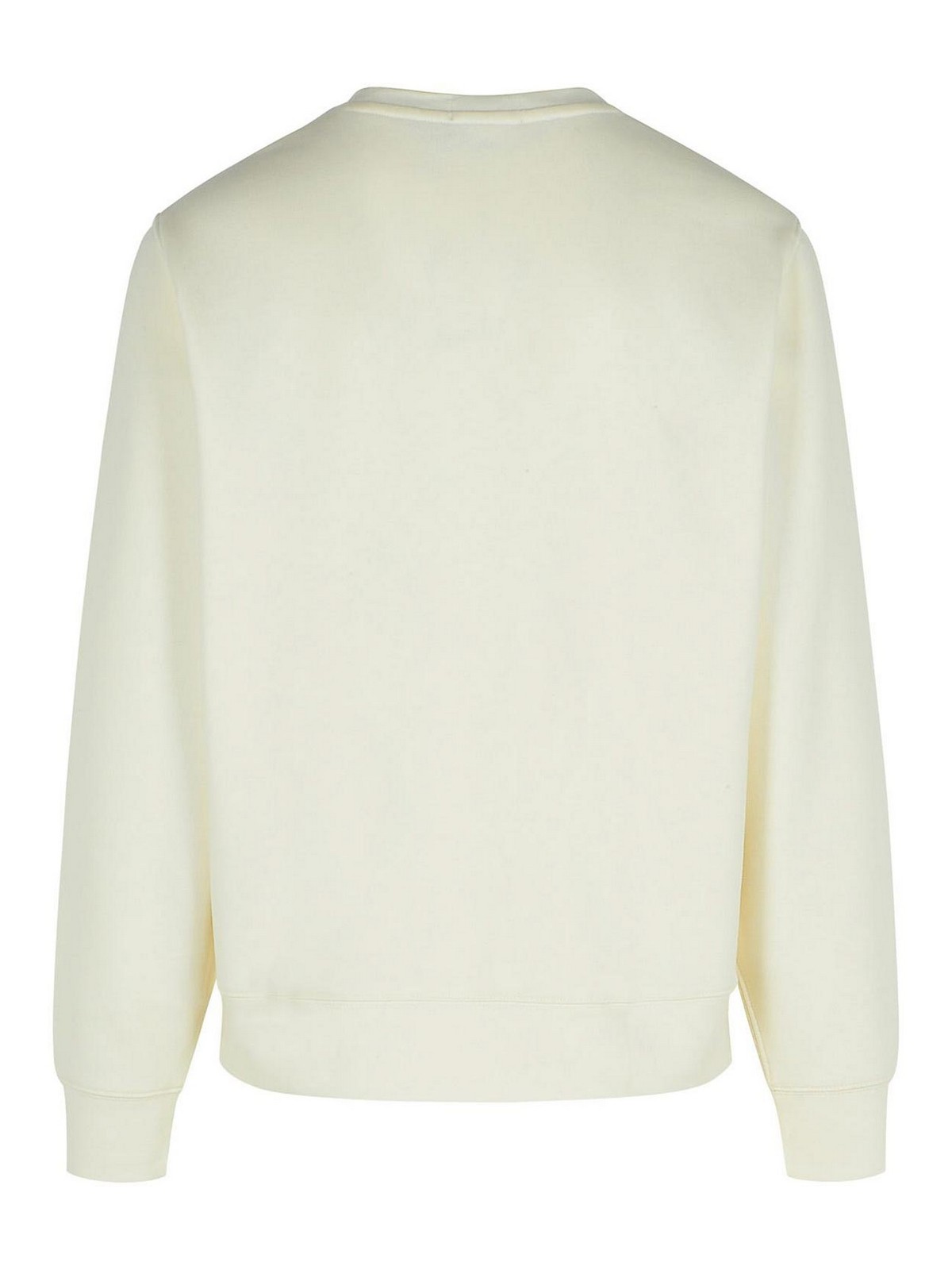 Shop Polo Ralph Lauren White Cotton Sweatshirt