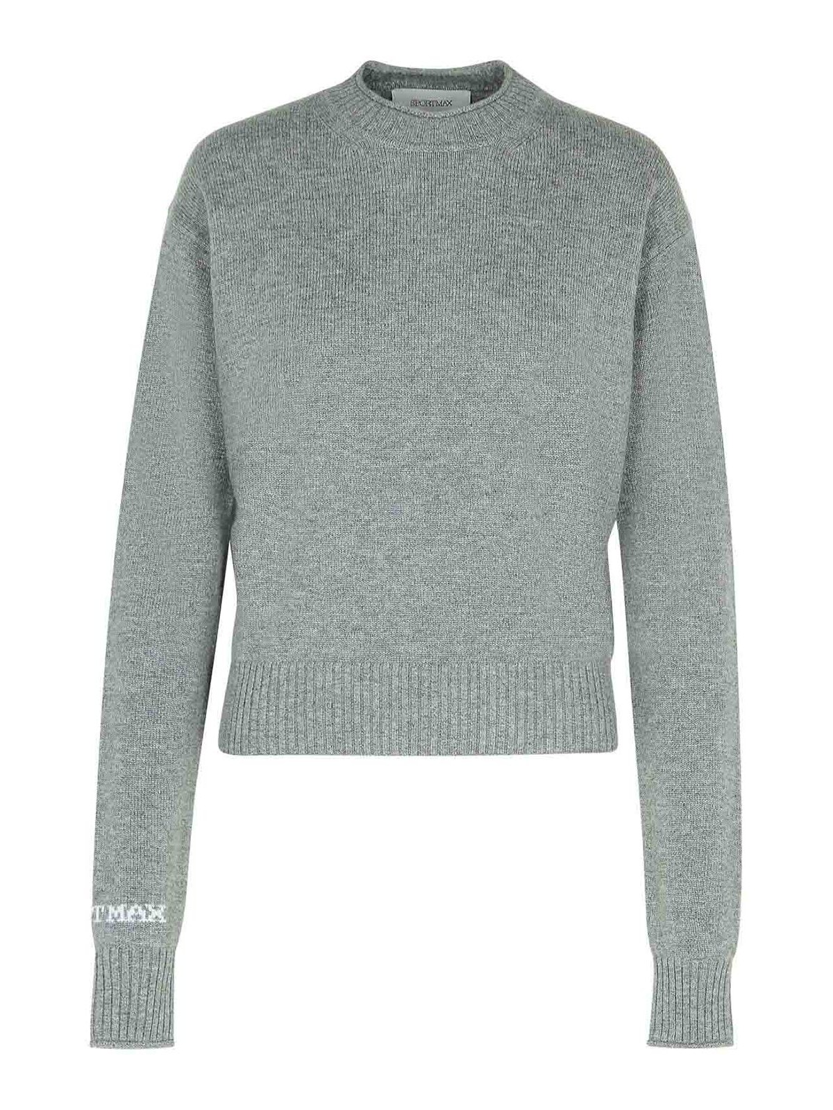 Sportmax Agadir1234 Grey Cashmere Blend Sweater