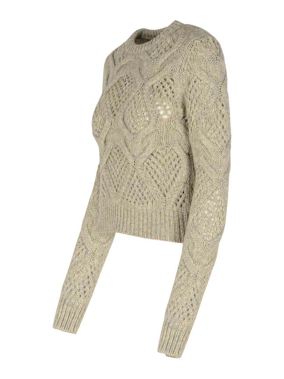 SPORTMAX NARVEL GREY WOOL BLEND SWEATER 