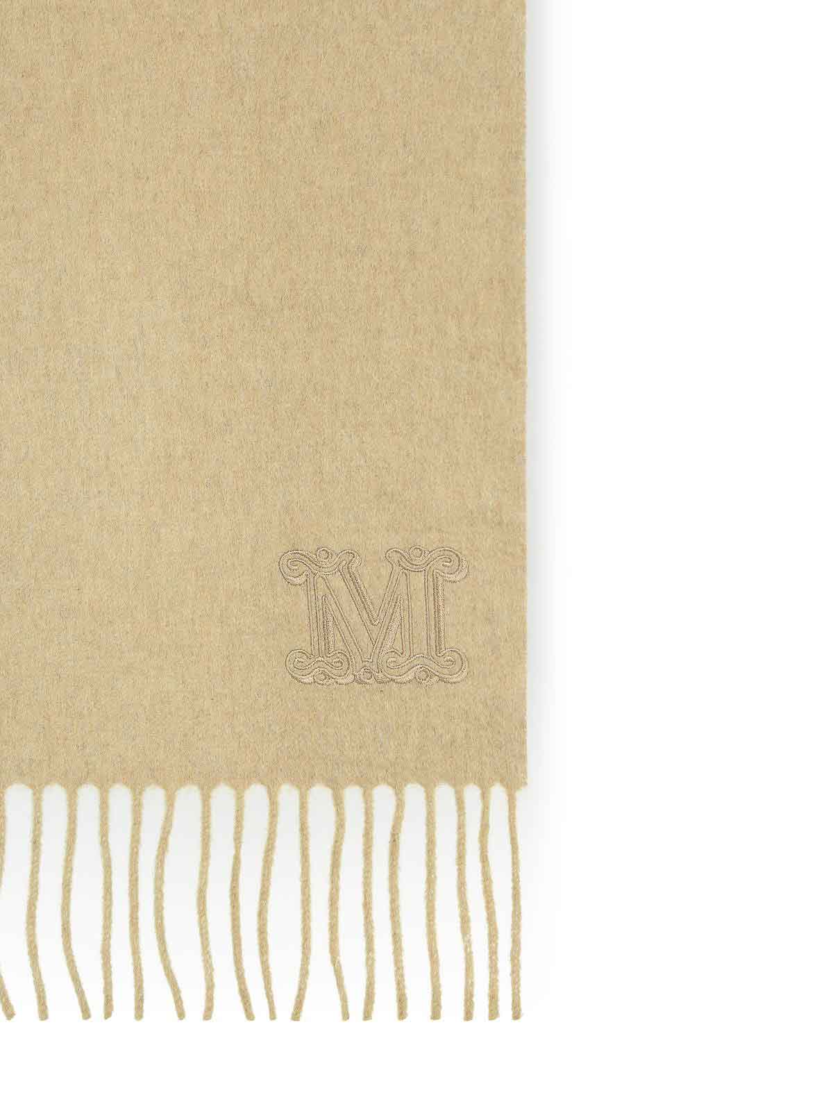 Shop Max Mara Wsdalia Beige Cashmere Scarf