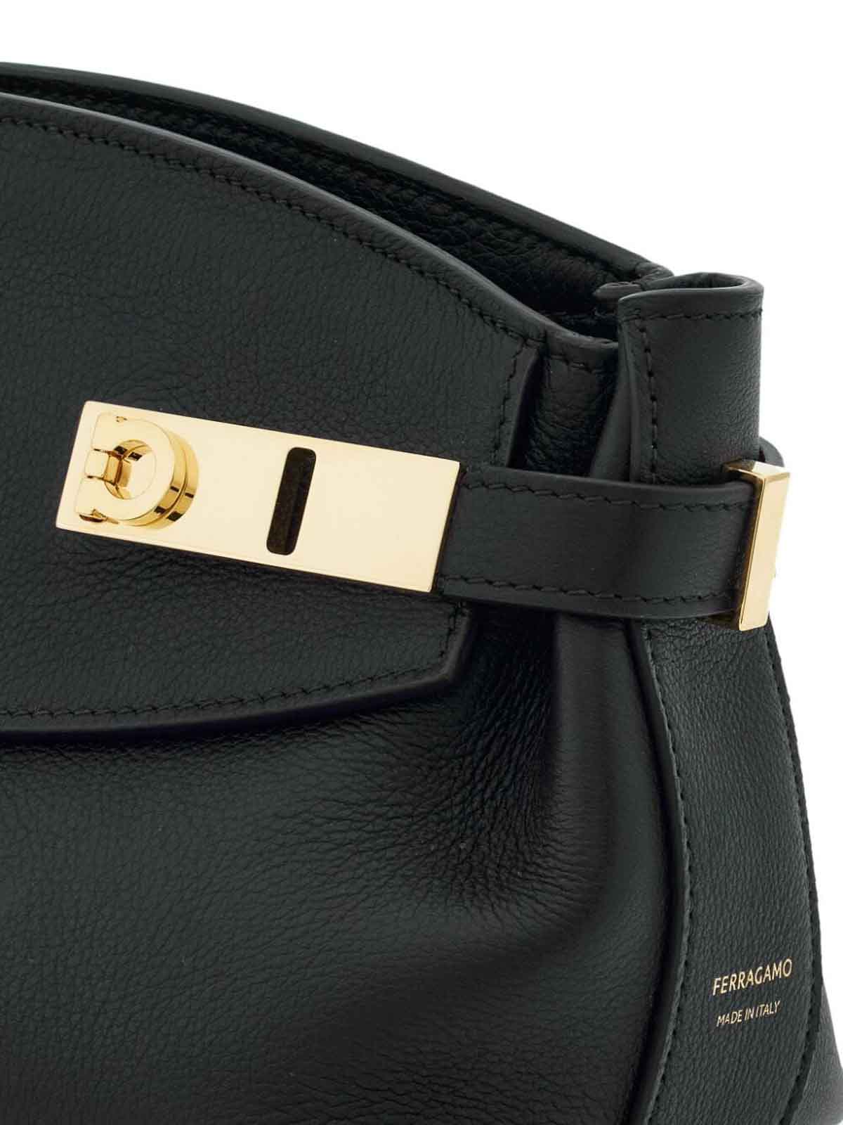 Shop Ferragamo Hug Pouch S In Black