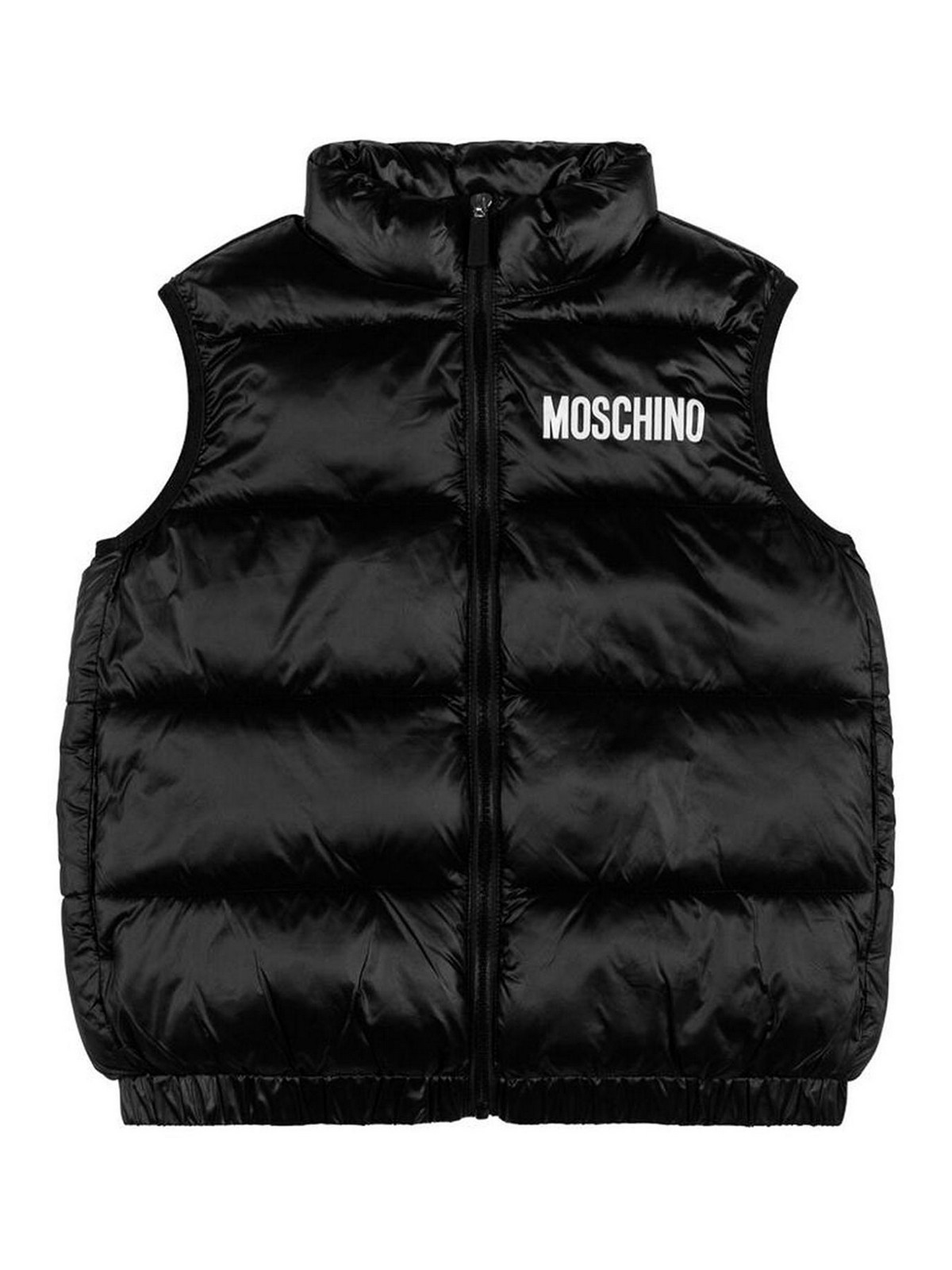 MOSCHINO ブラック ダウンジャケット Moschino Down Jacket With Logo (Moschino/ダウンジャケット