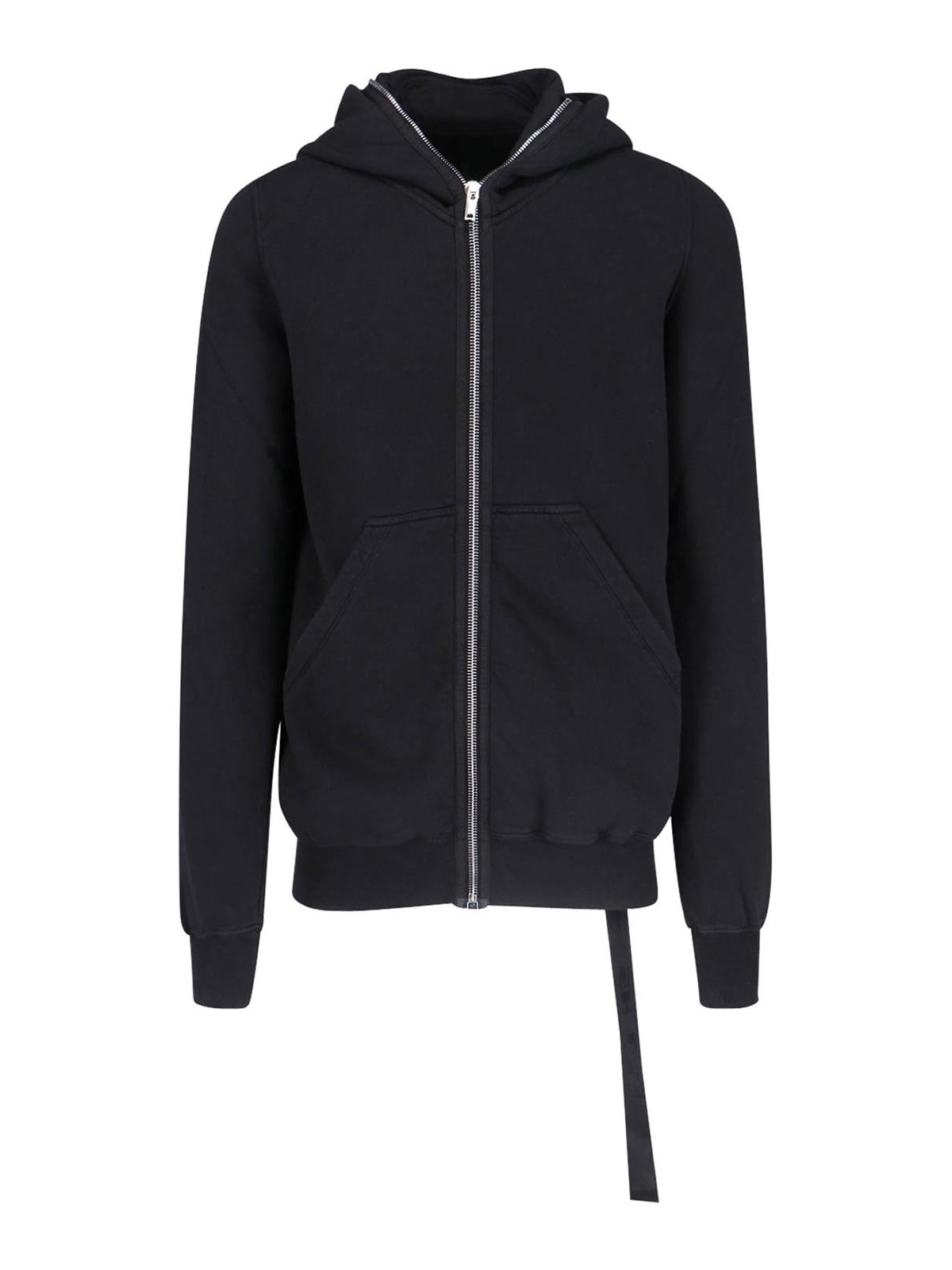 Shop Rick Owens Felpa Zip In Black