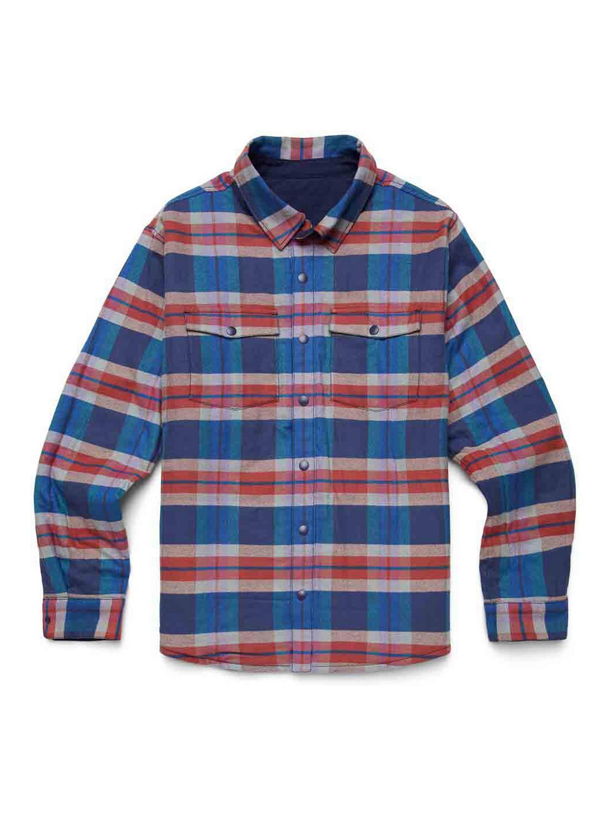 Cotopaxi Blue Reversible Flannel Jacket In Pink