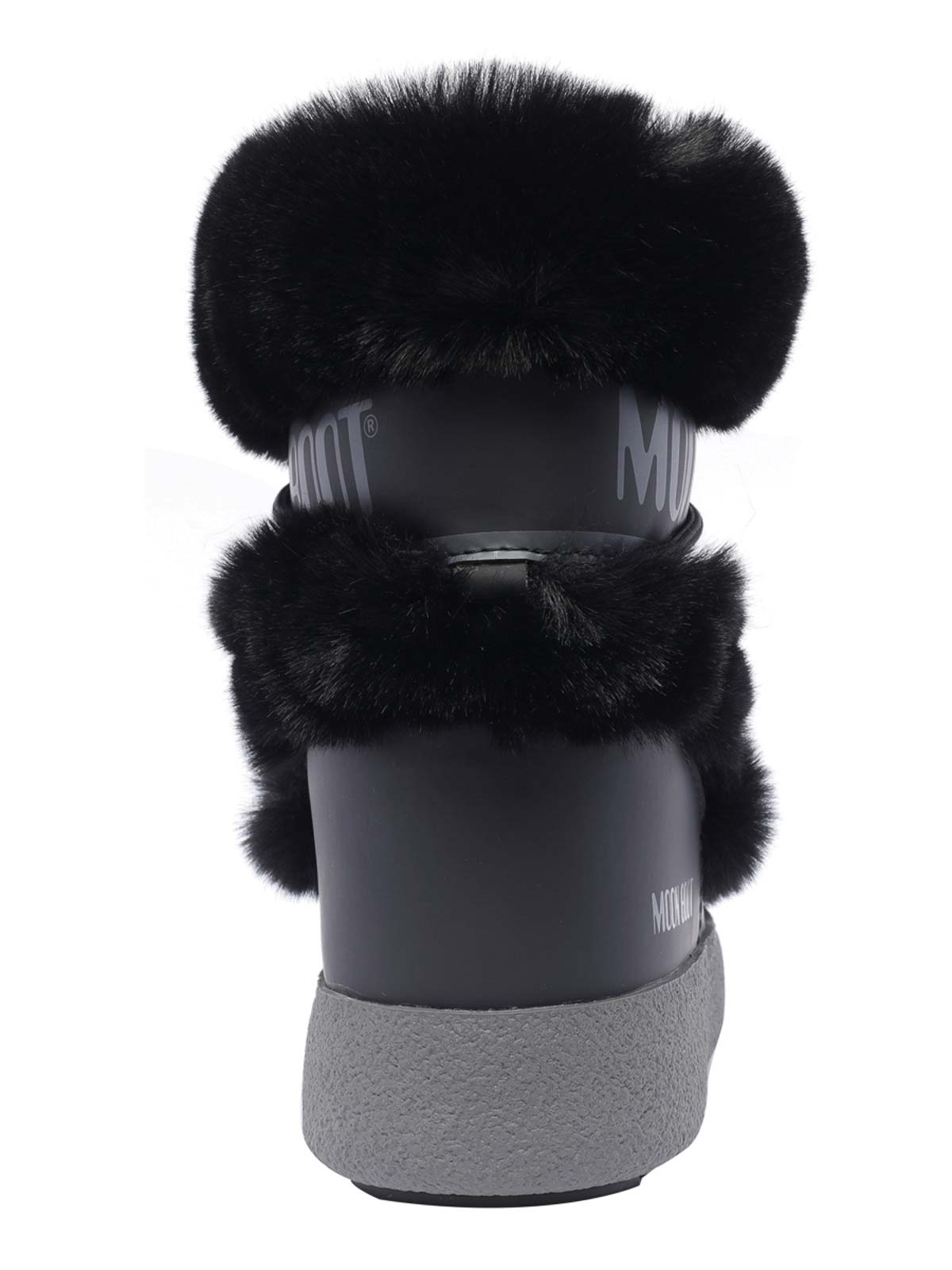 Moon Boot Ltrack Tube Faux Fur Booties In Black