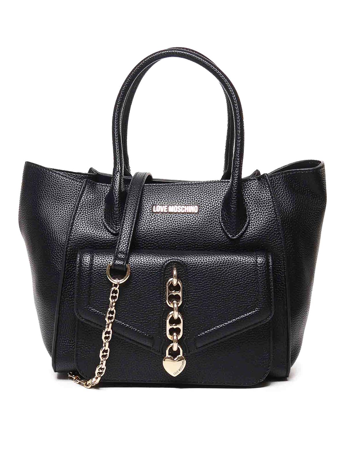 MOSCHINO leather tote bag
