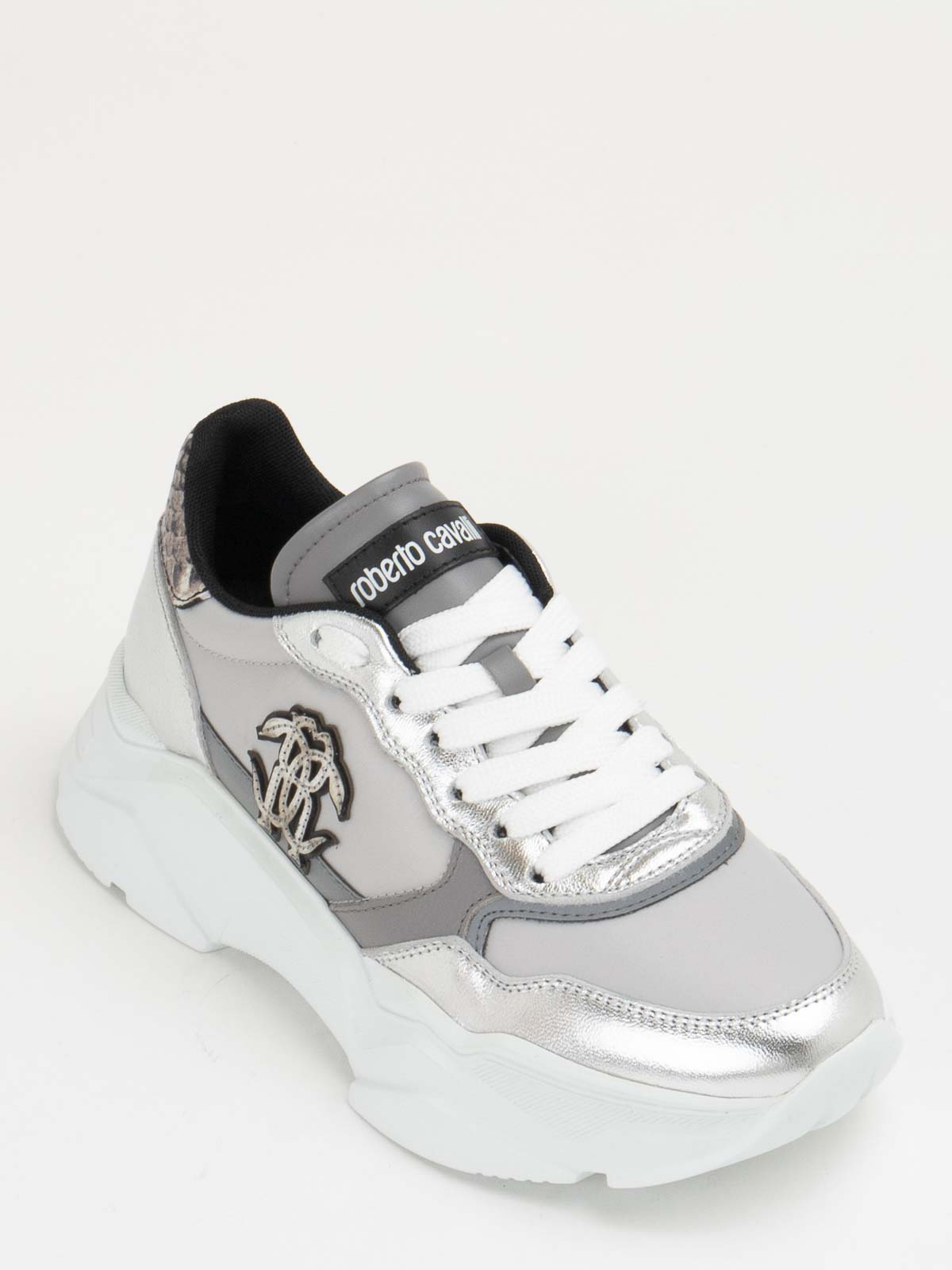 Roberto Cavalli Sneakers Silver Women 25627B Thebs