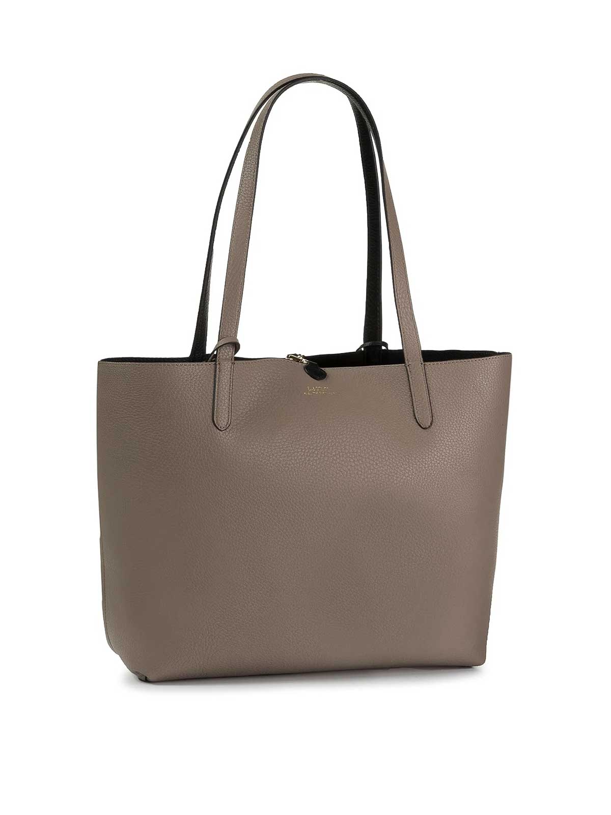 Ralph Lauren Rvrsble Tote Medium In Brown