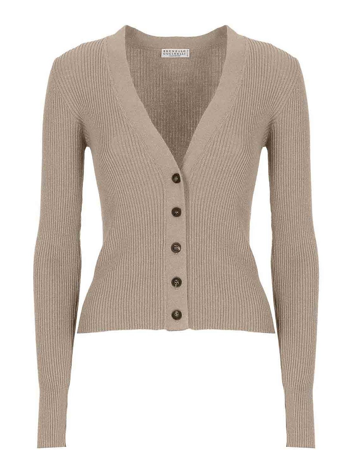 Brunello Cucinelli Cashmere Cardigan - Beige|M41822906C067