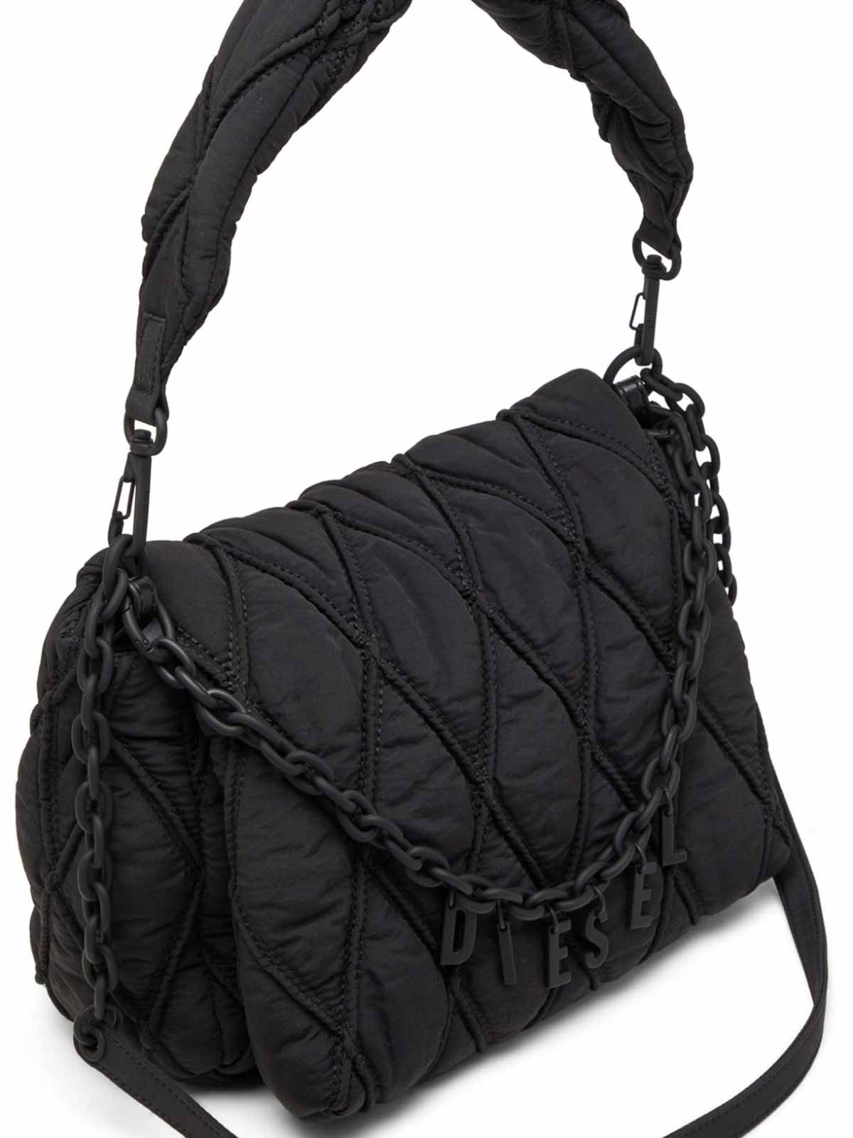 Diesel Leather Bag In Black