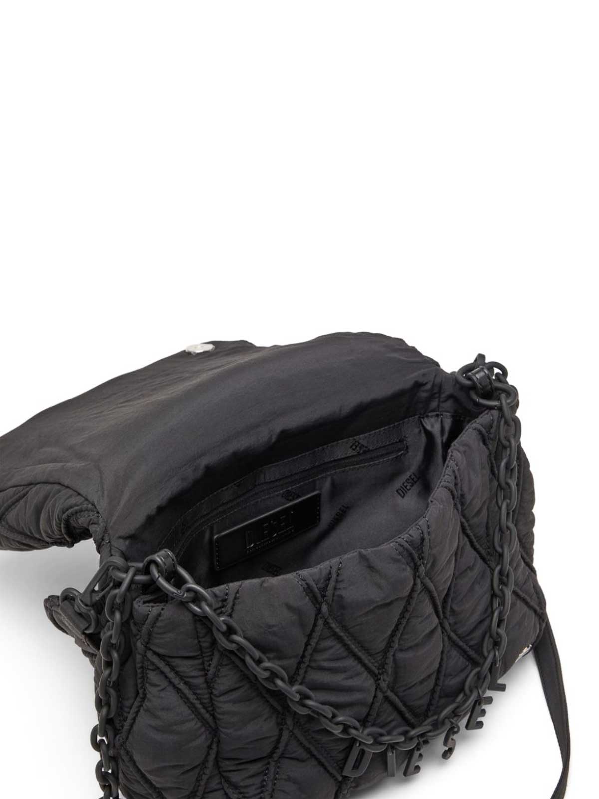 Diesel Leather Bag In Black