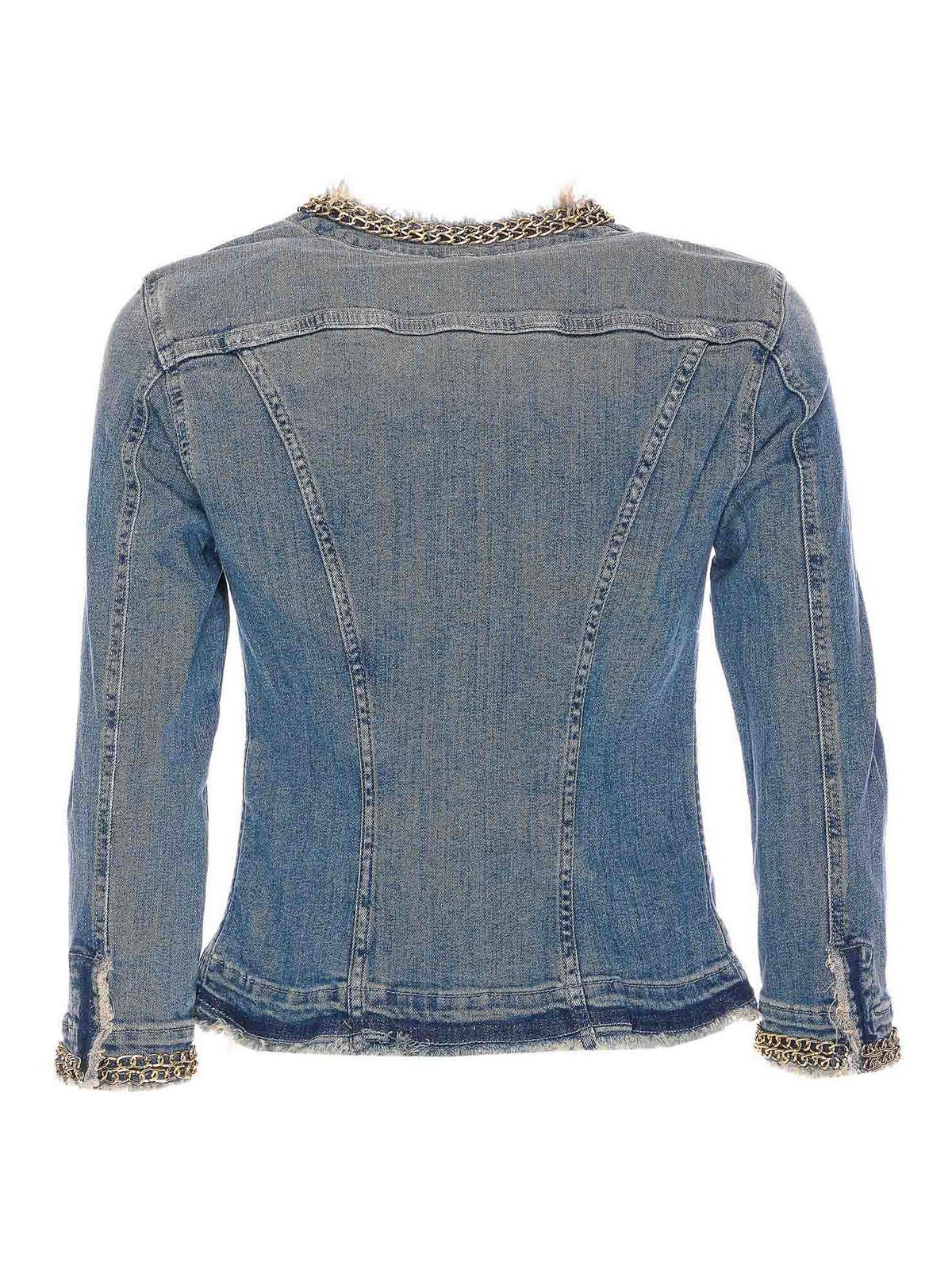ジャケット LIU JO Woman Jacket Blue UXX039D4128 77556 LIU JO: women's jacket - Blue | Liu Jo jacket UXX039D4128