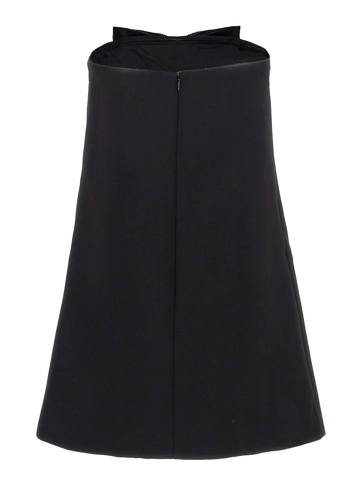 delamere mini dress black In The Style Black Bandeau Bow Front Split Hem Mini Dress main image 1