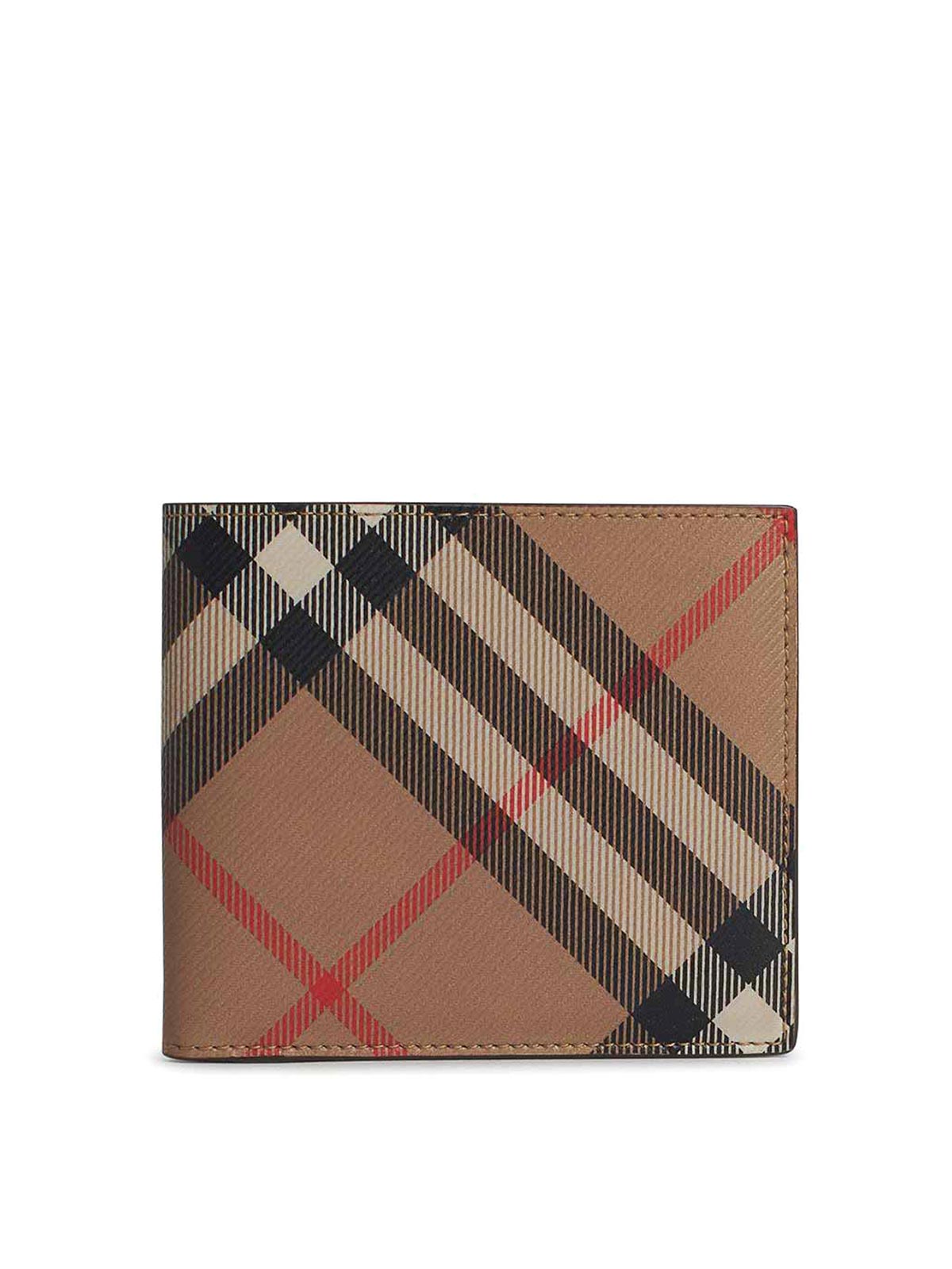 Burberry Beige Polyurethane Cardholder In Sand