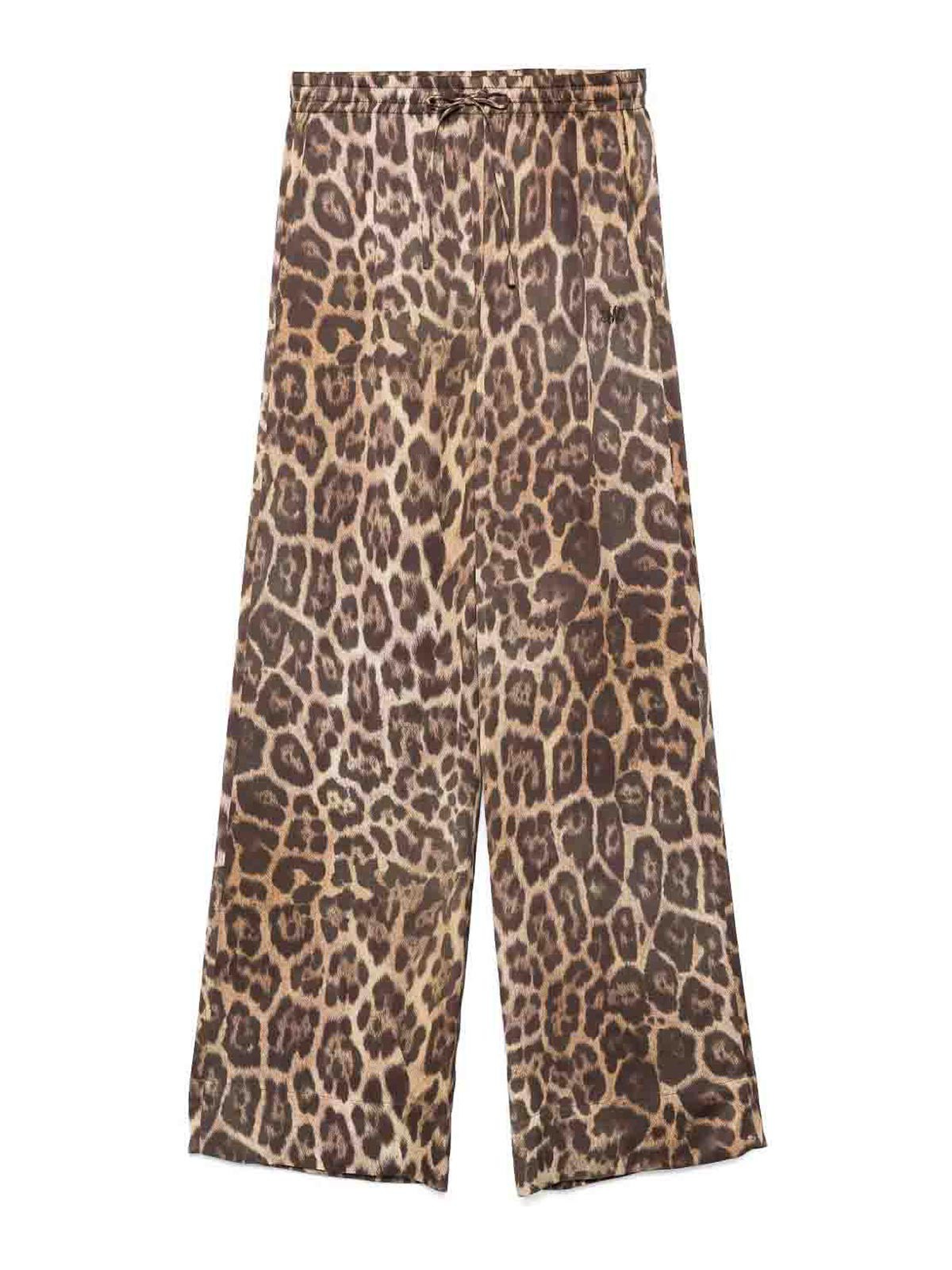 Shop Stella Mccartney Straight Leopard Trousers In Brown