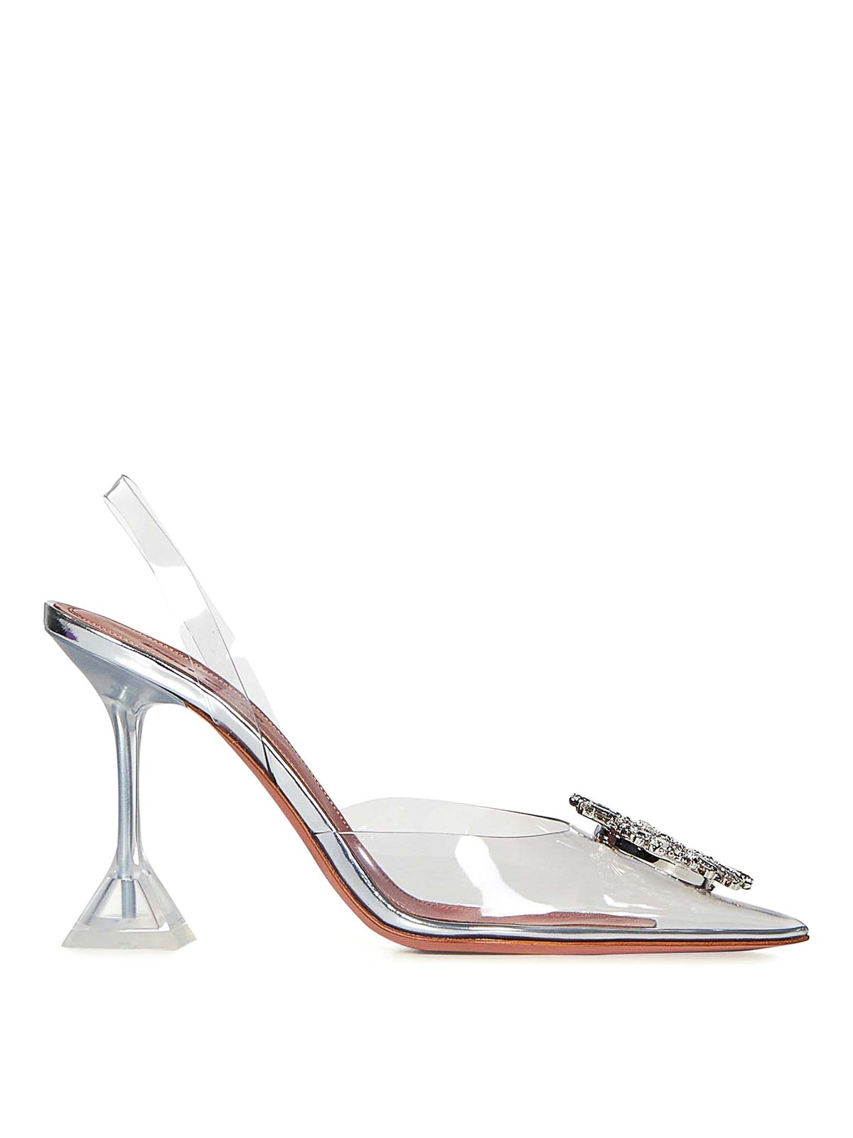 Amina Muaddi Slingback trasparenti