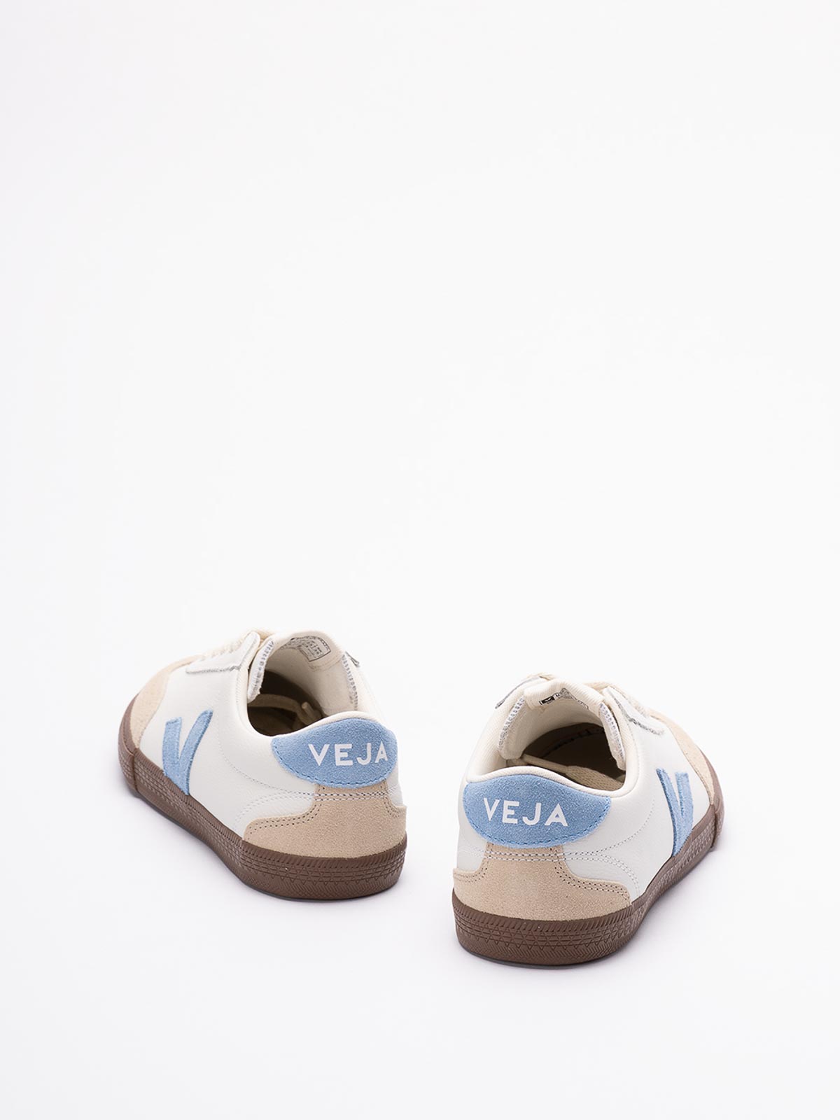 Scarpe VEJA Volley - Sneaker Basse In Pelle Biologica (O.T.) - Suola In Gomma Amazzonica - Colore Naturale
