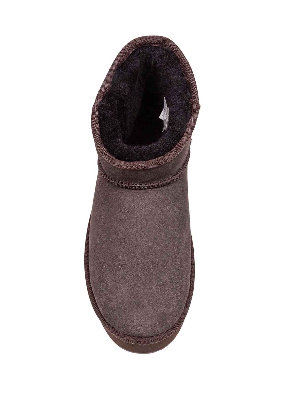 Emu Stoinger Micro Flatform Boot In Suede In Brown