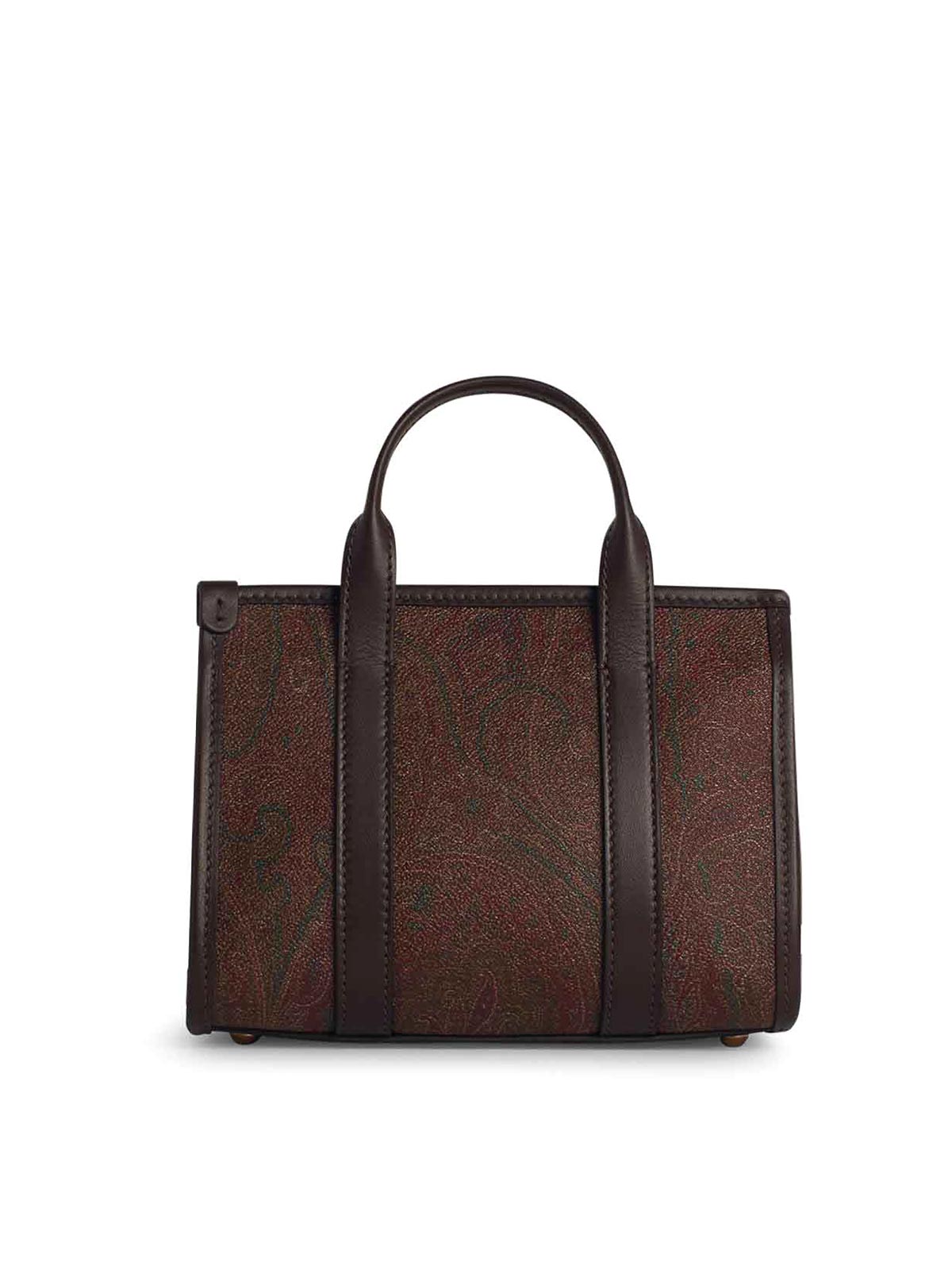 Etro Small Brown Cotton Blend Bag