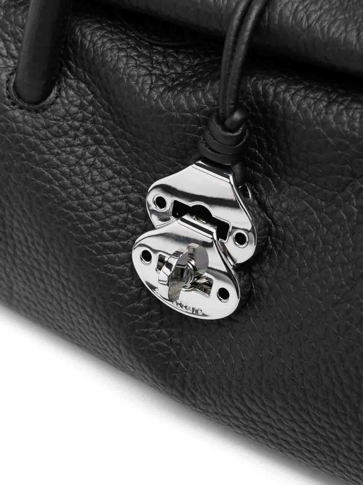 Zanellato Structured Leather Handbag With Dual Handles In Black