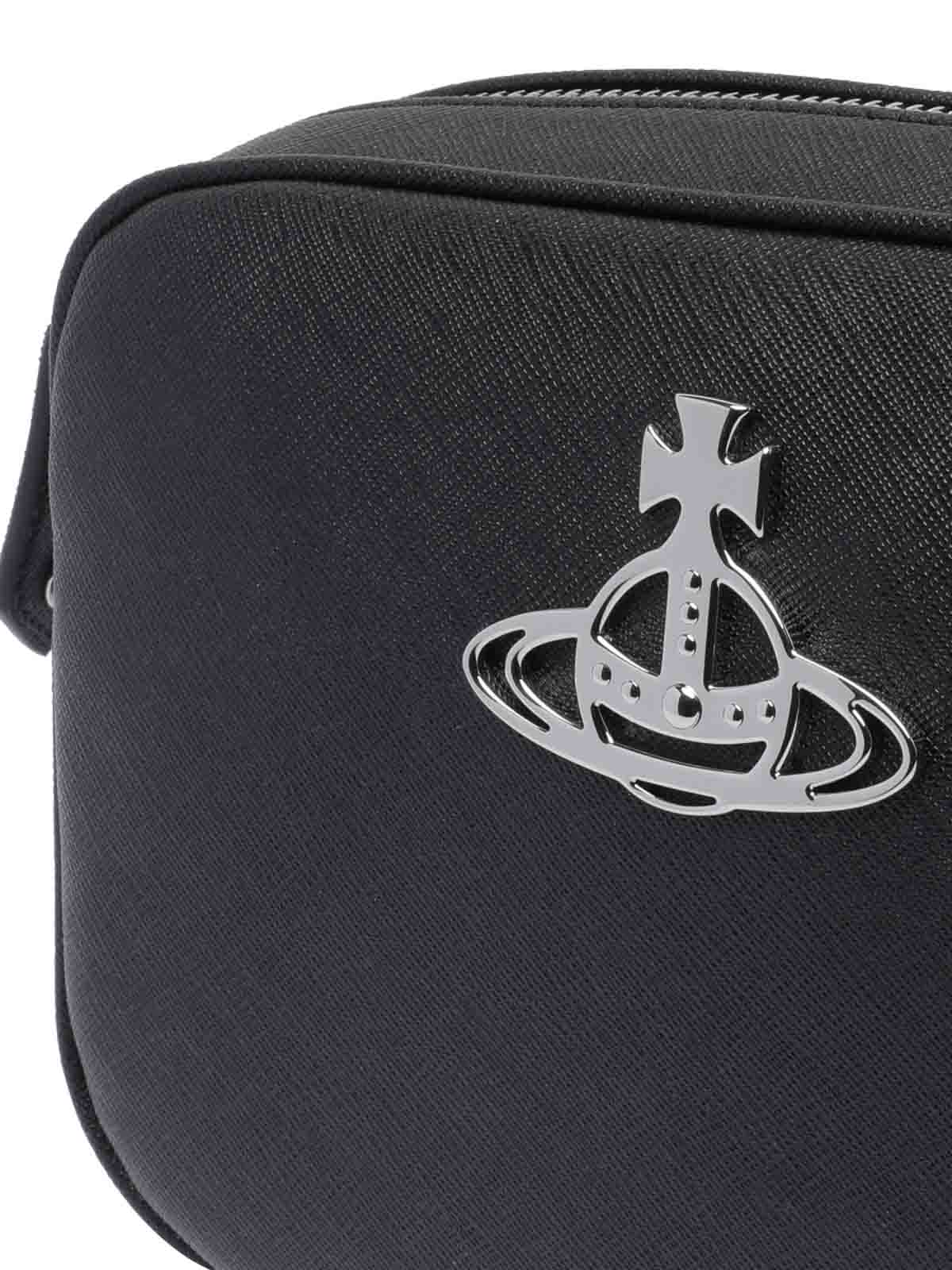 Vivienne Westwood Black And Silver Anna Camera Bag