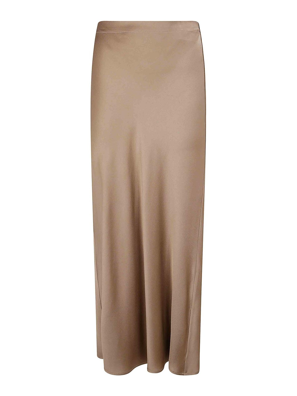 Antonelli Elastic Pleated Midi Skirt In Nude & Neutrals