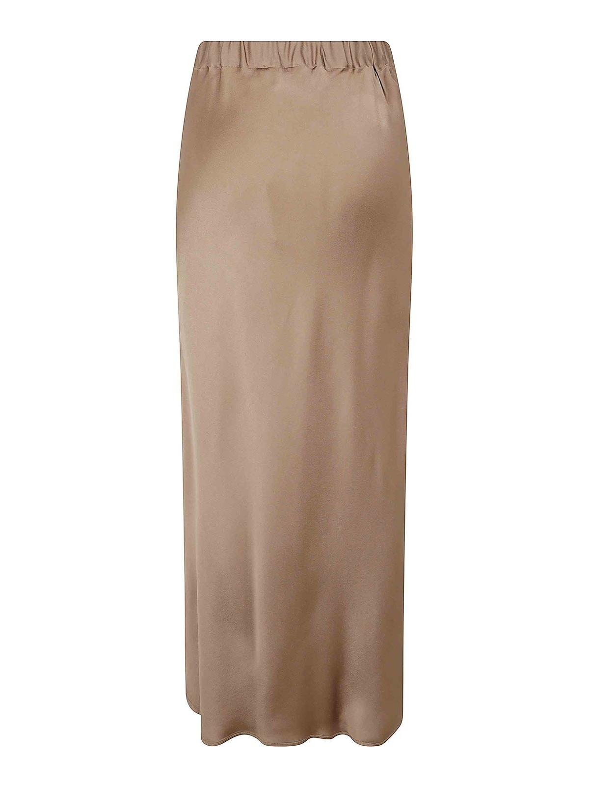 Antonelli Elastic Pleated Midi Skirt In Nude & Neutrals