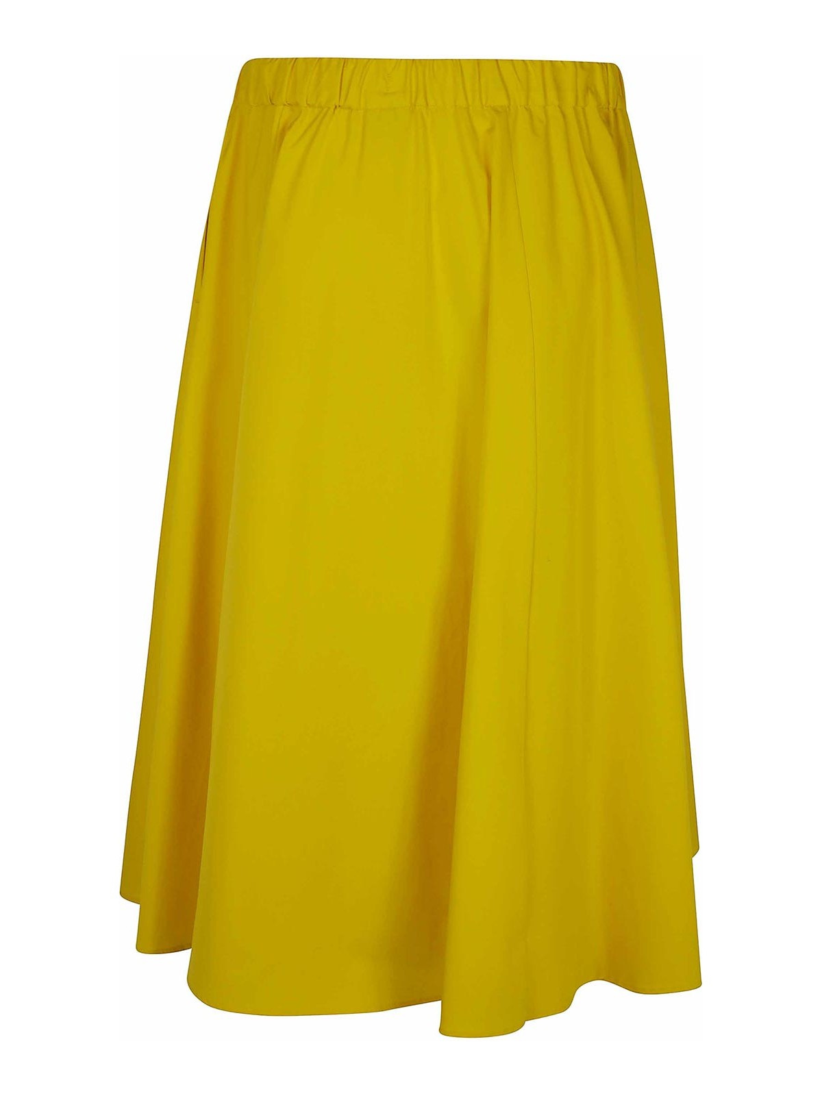 Aspesi Flare Midi Skirt In Orange