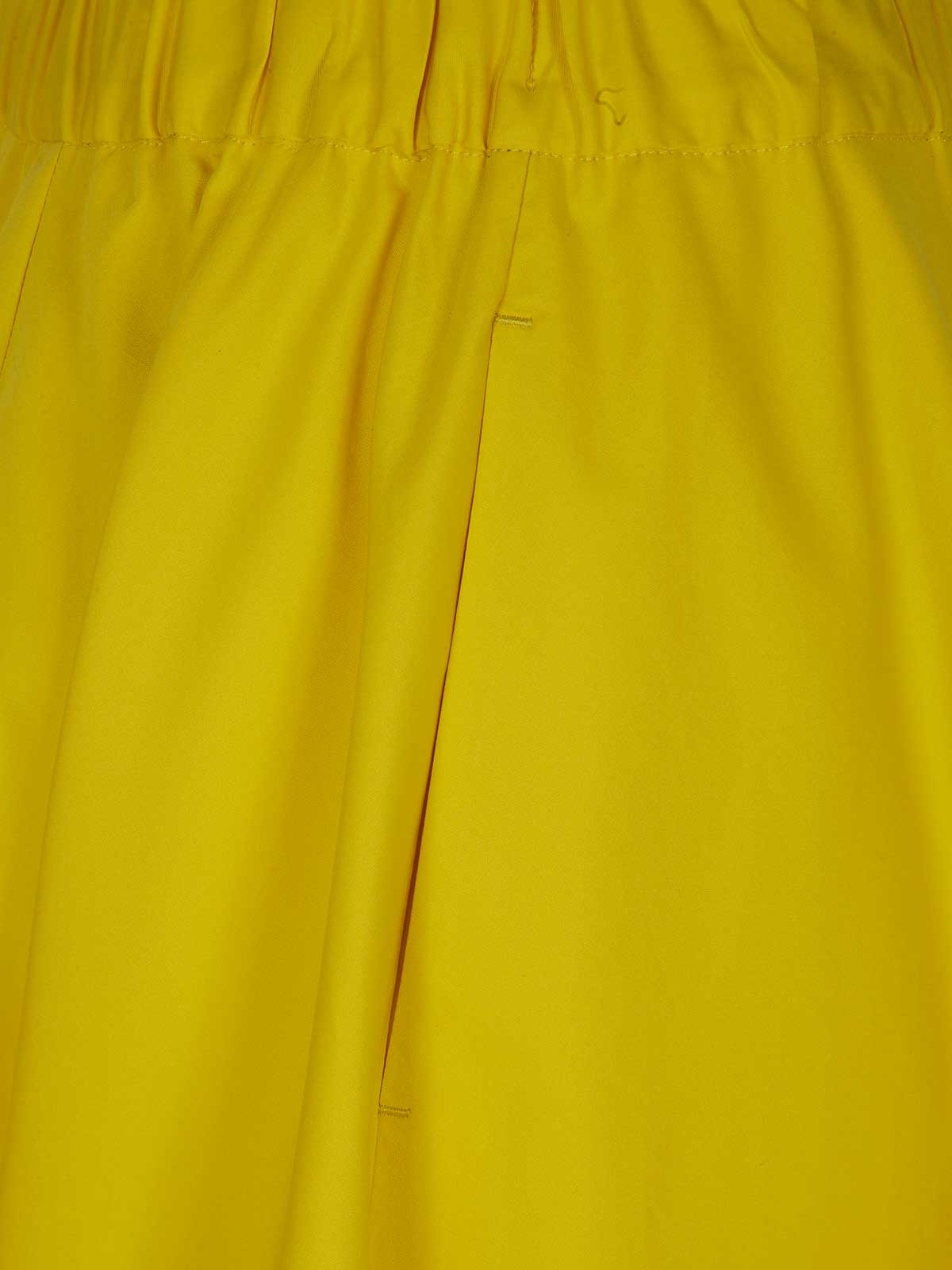 Aspesi Flare Midi Skirt In Orange