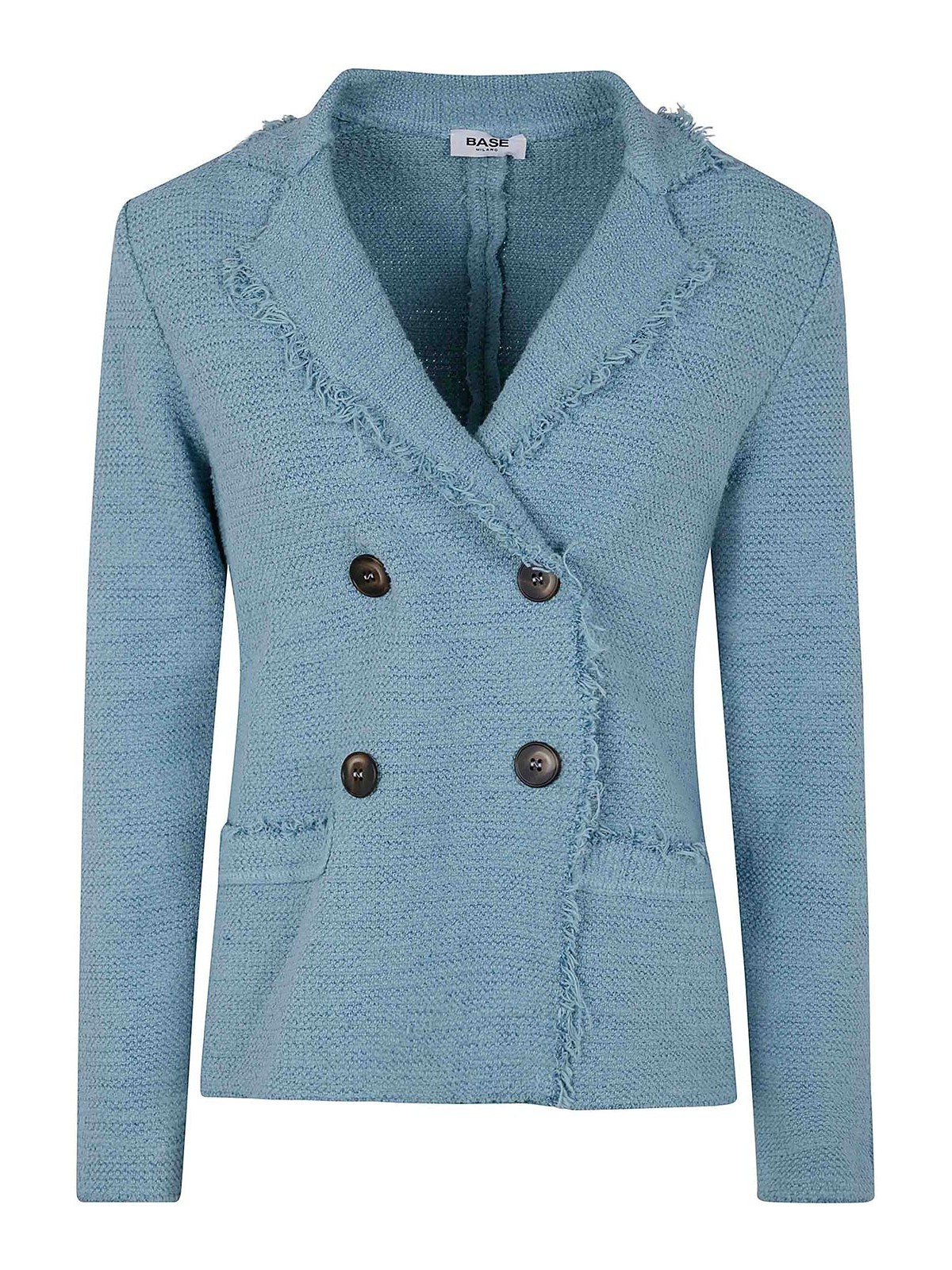 Baserange Double Breast Classic Jacket In Blue