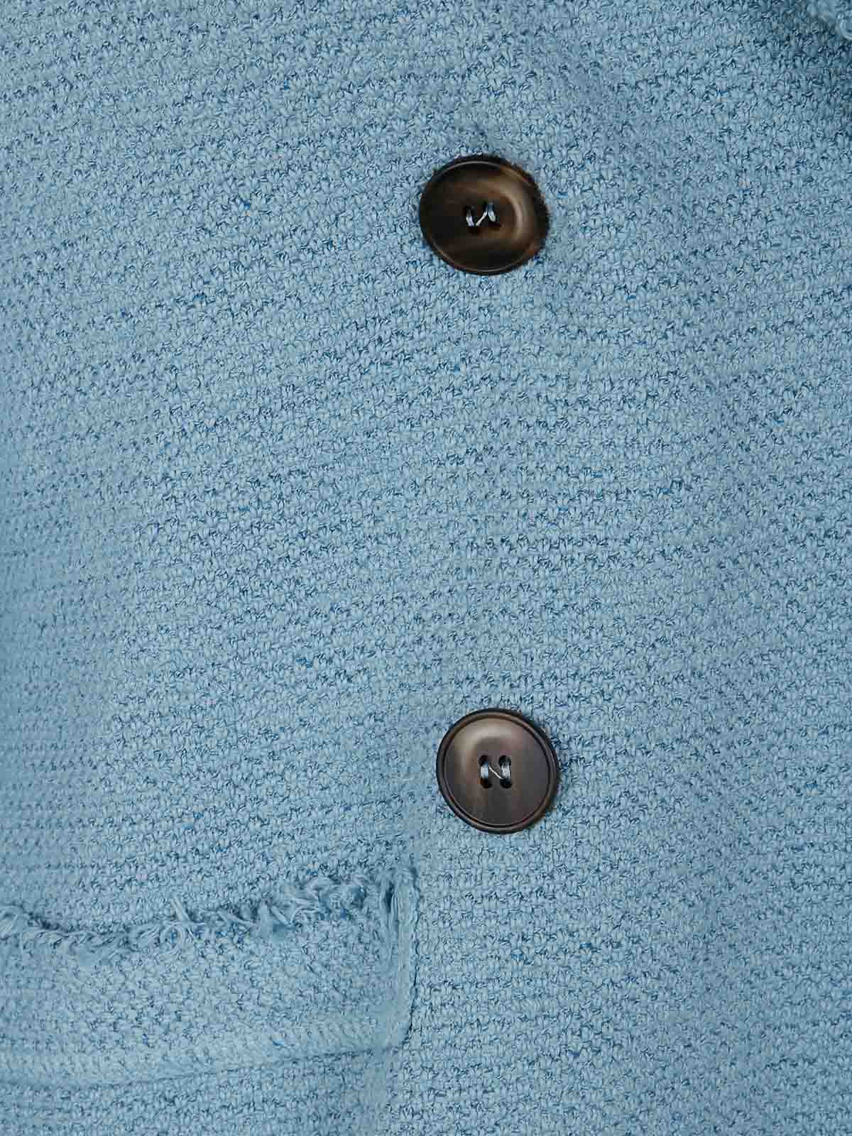 Baserange Double Breast Classic Jacket In Blue