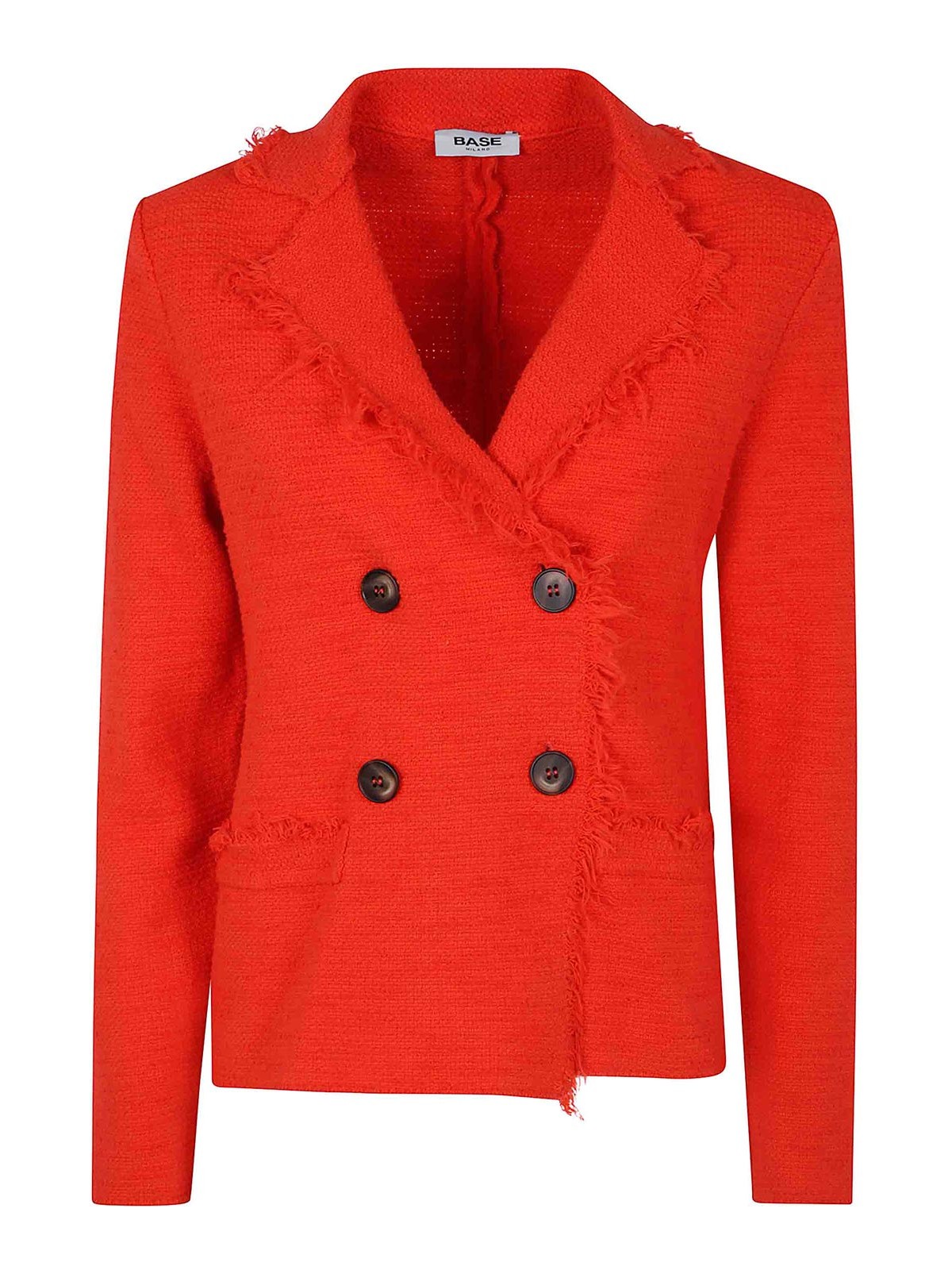 Baserange Double Breast Classic Jacket In Red