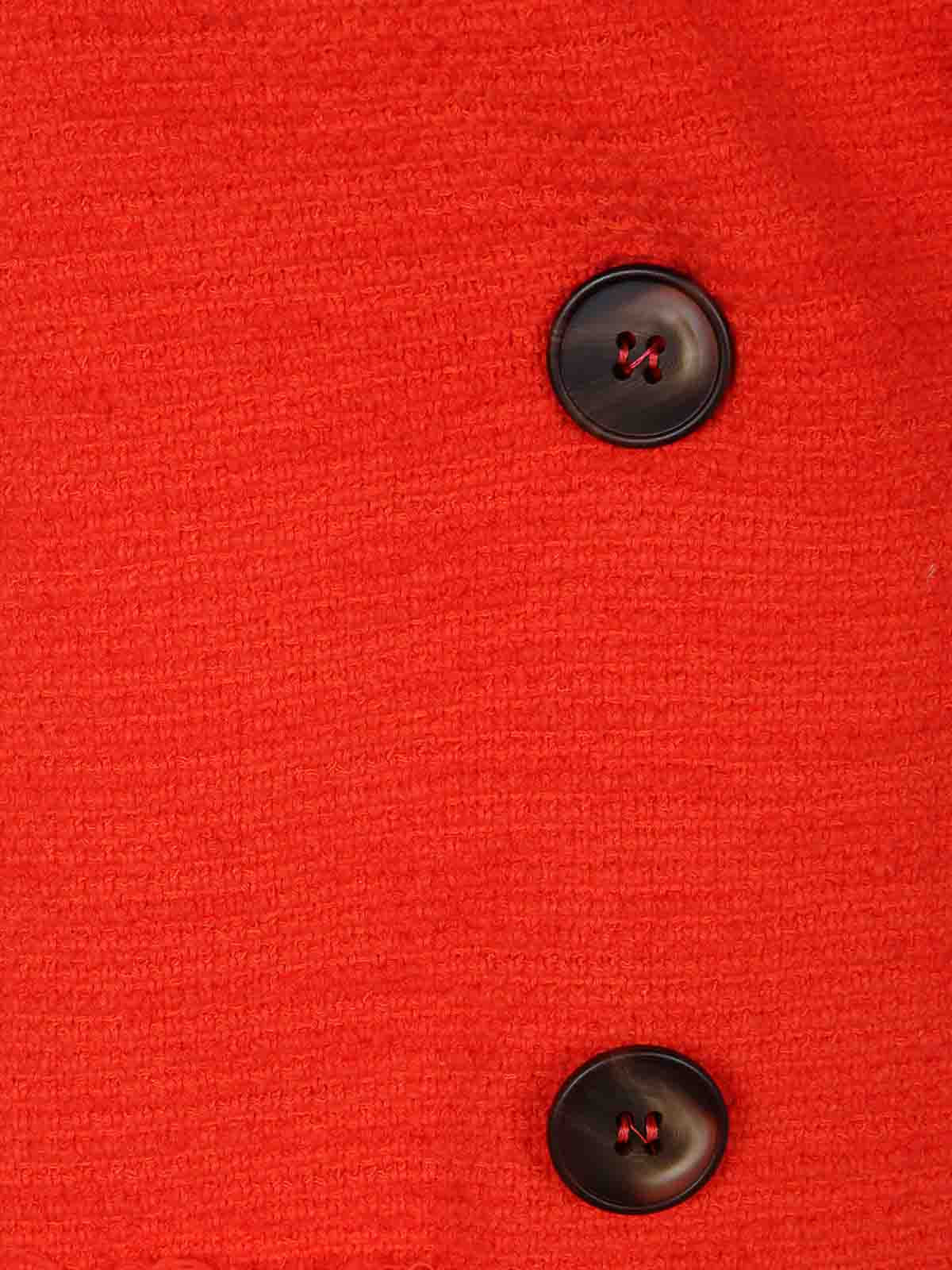 Baserange Double Breast Classic Jacket In Red