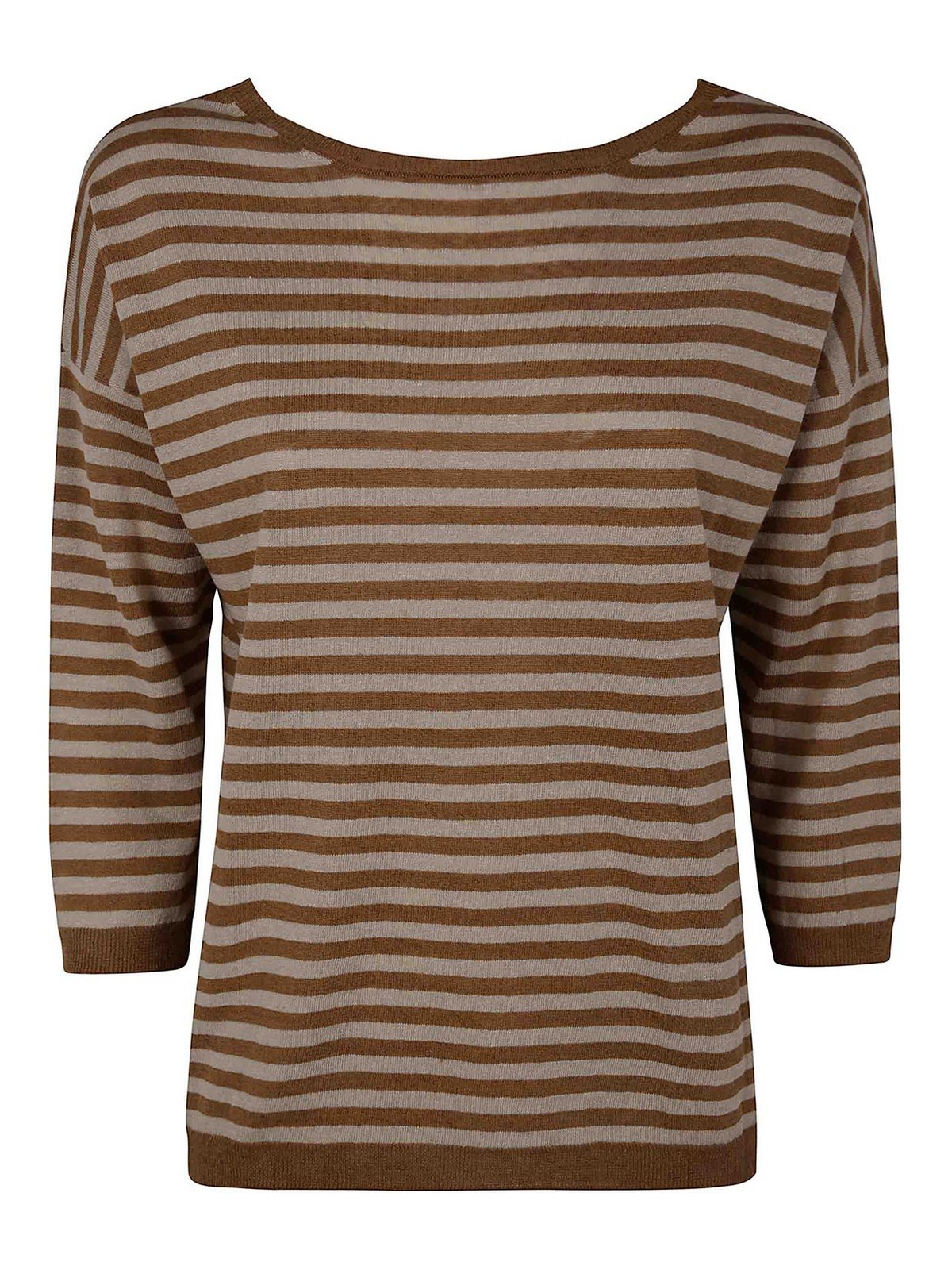 Baserange Round Neck Sweater In Brown