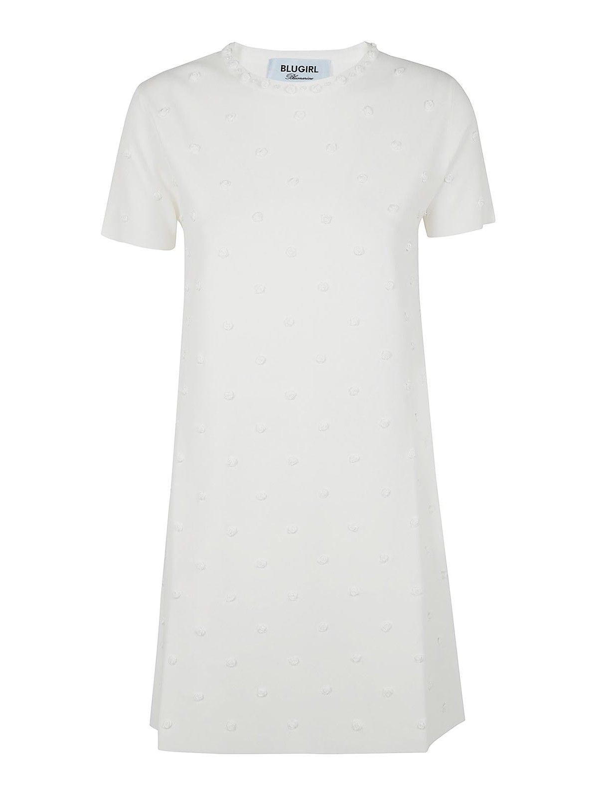 Blugirl Ecs Roses Application Twig Dress In White