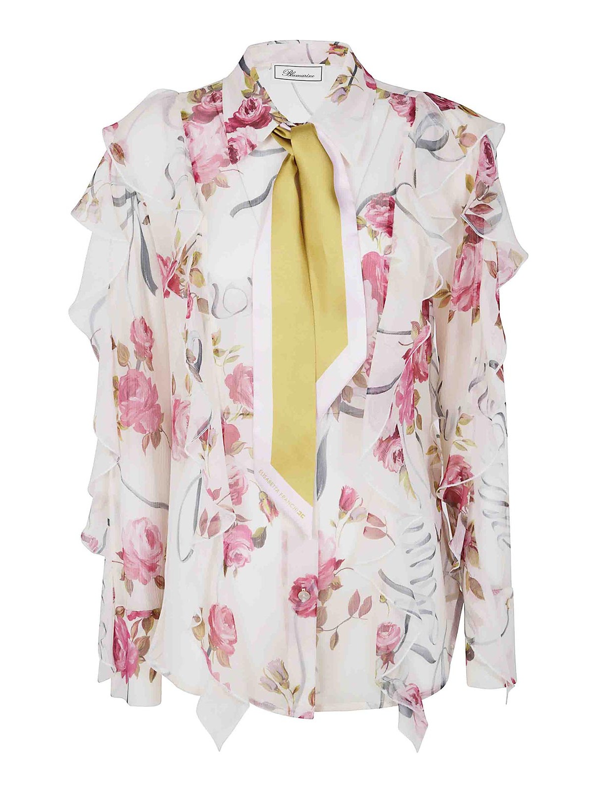Blumarine Creponne Prnt Shirt In Pink