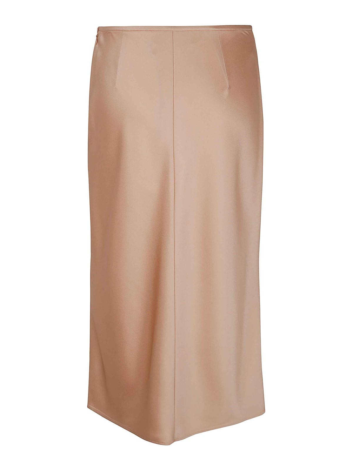 Blumarine Enver Satin Skirt In Pink