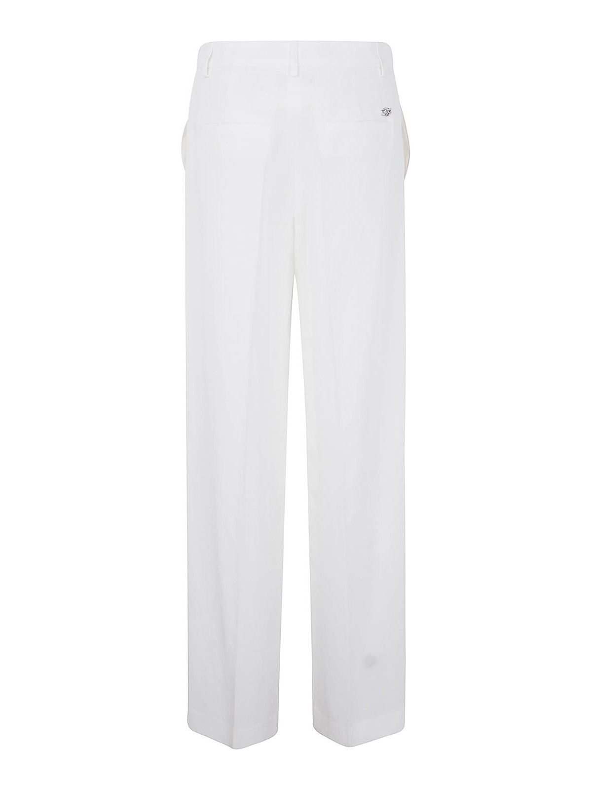 Blumarine Washed Gab Pants In White