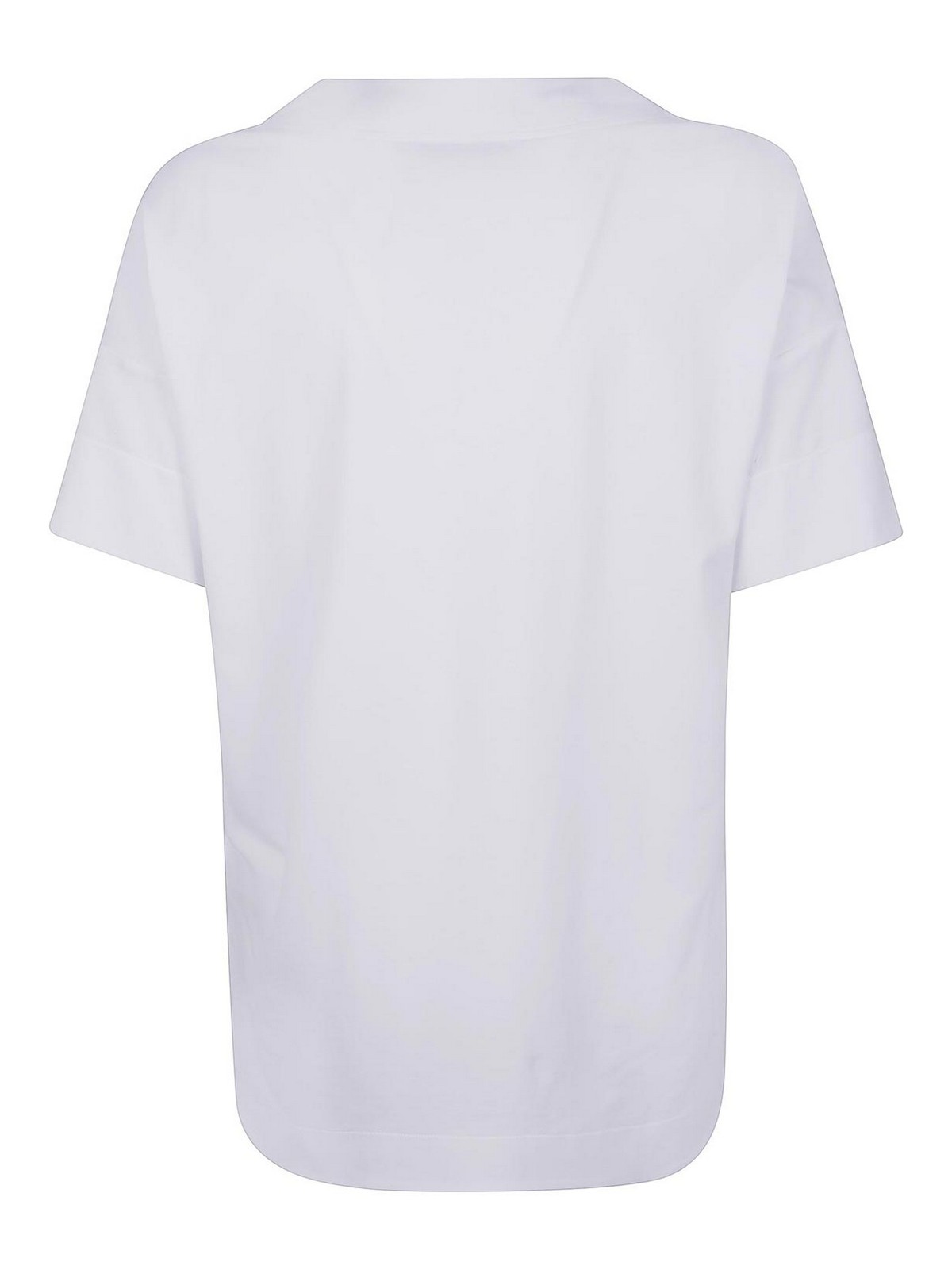 D Exterior D. Exterior Cotton Jersey Chain Drop Polo In White