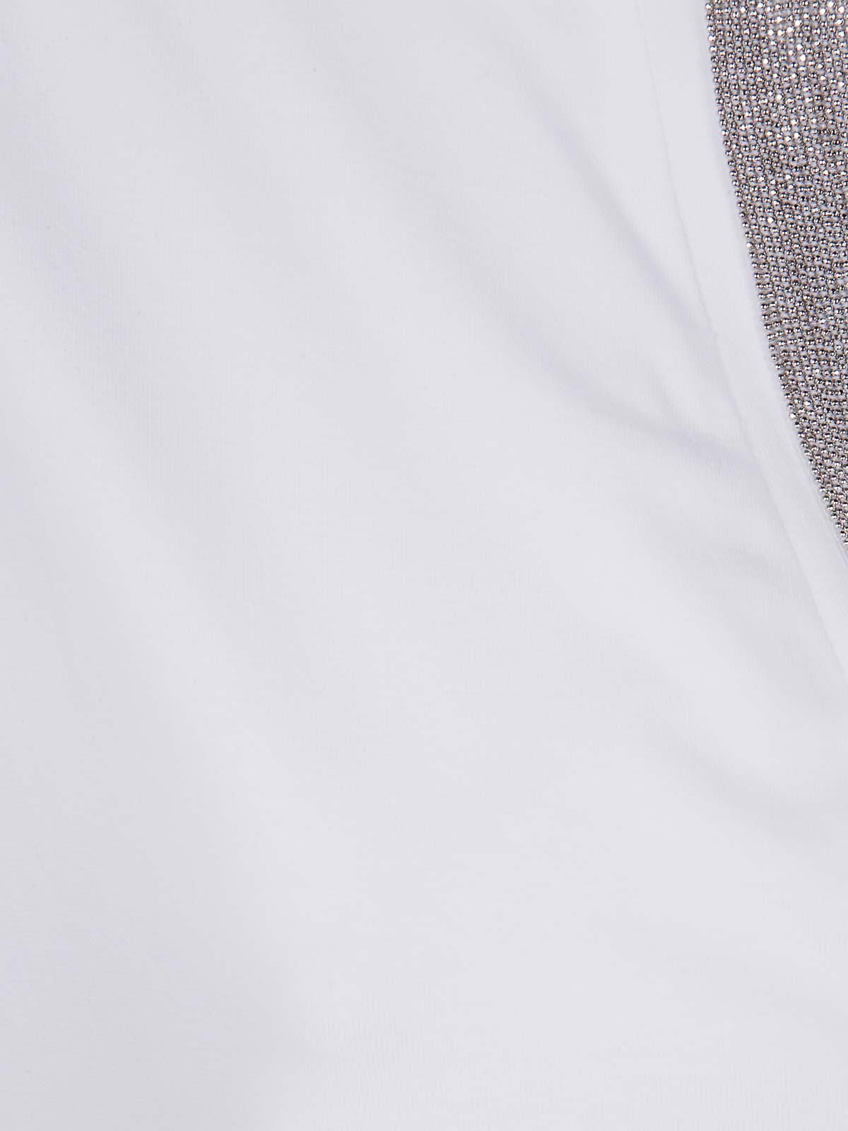 D Exterior D. Exterior Cotton Jersey Chain Drop Polo In White