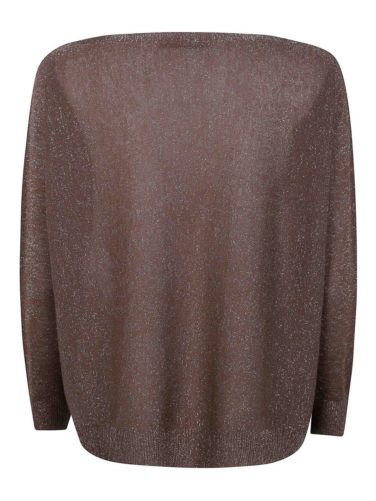 D Exterior Funded Lux Long Sleeves Oversized T-shirt In Nude & Neutrals